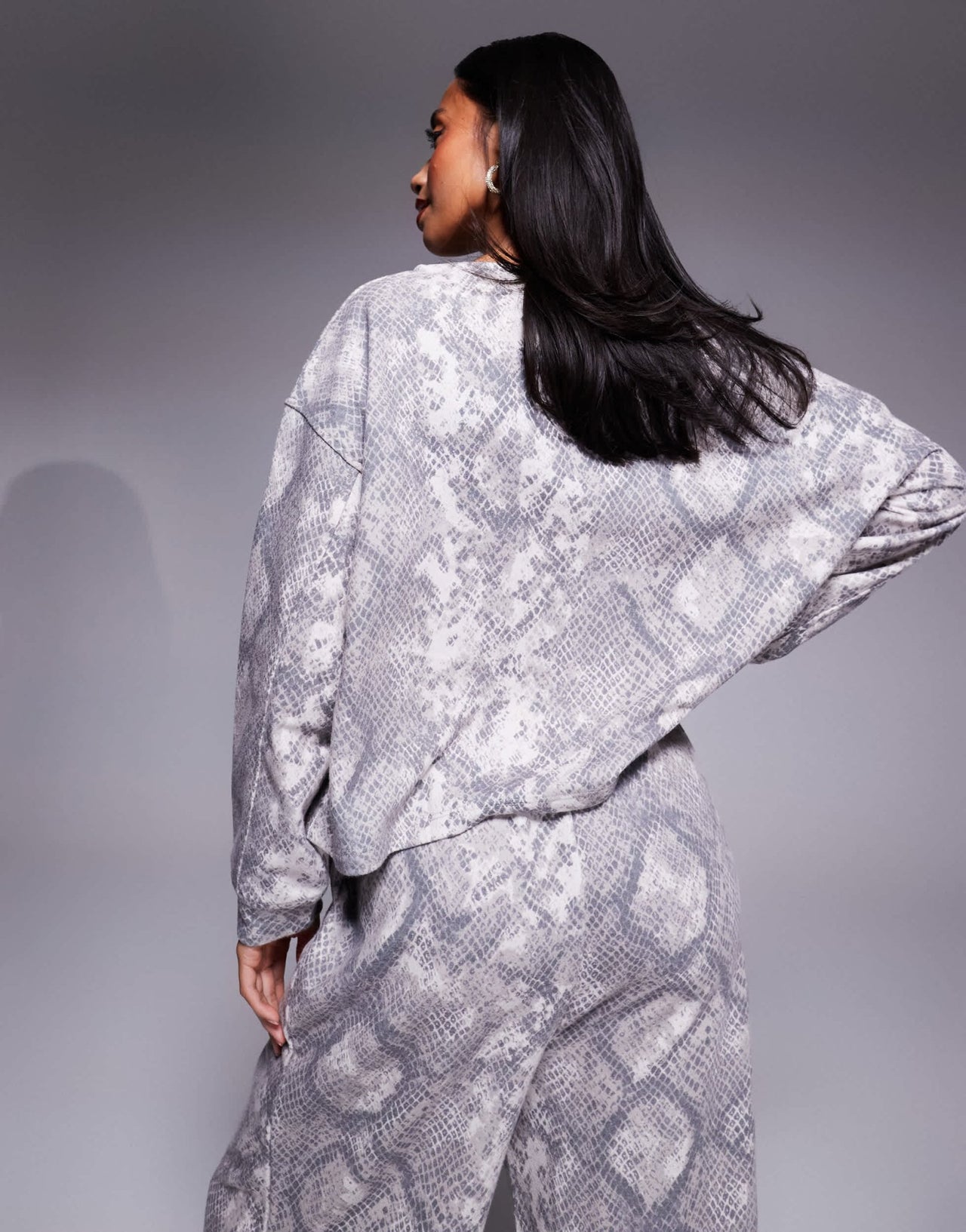 River Island sweatshirt co - ord in snake print - ASOS Sample Sale