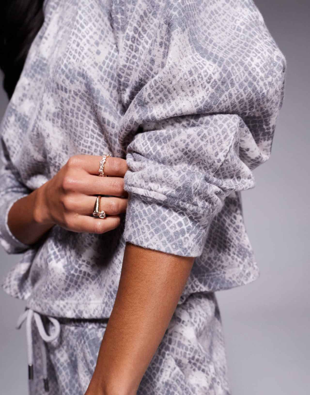 River Island sweatshirt co - ord in snake print - ASOS Sample Sale