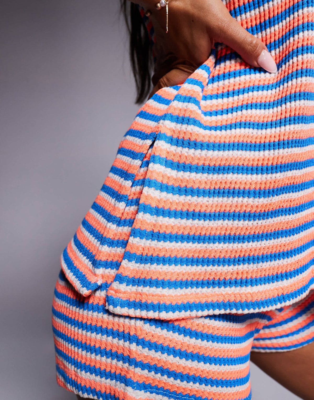 River Island textured tank top co-ord in pink stripe - ASOS Sample Sale
