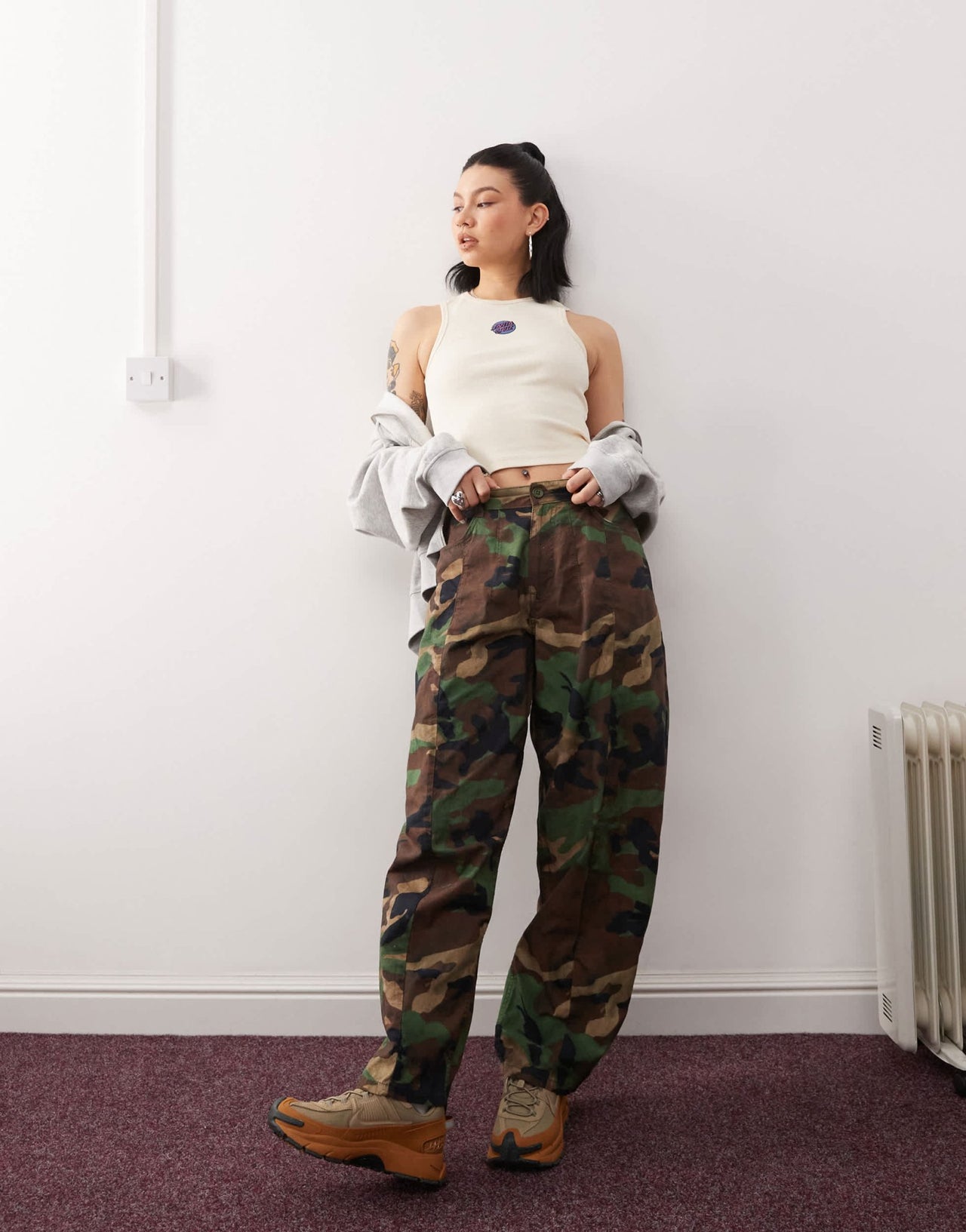 Santa Cruz central small logo tank top in cream - ASOS Sample Sale