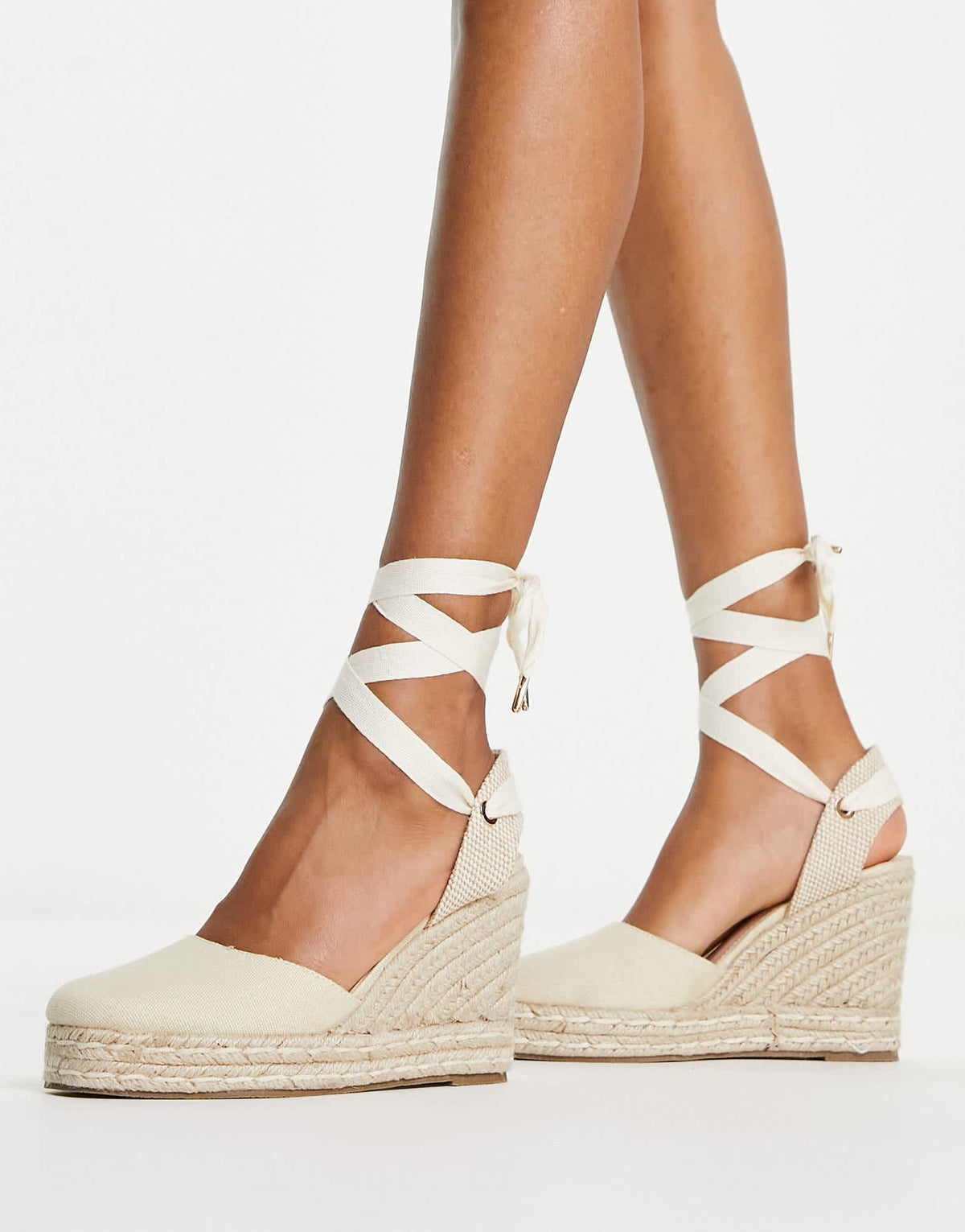 schuh Venus closed toe wedge espadrilles in natural - ASOS Sample Sale