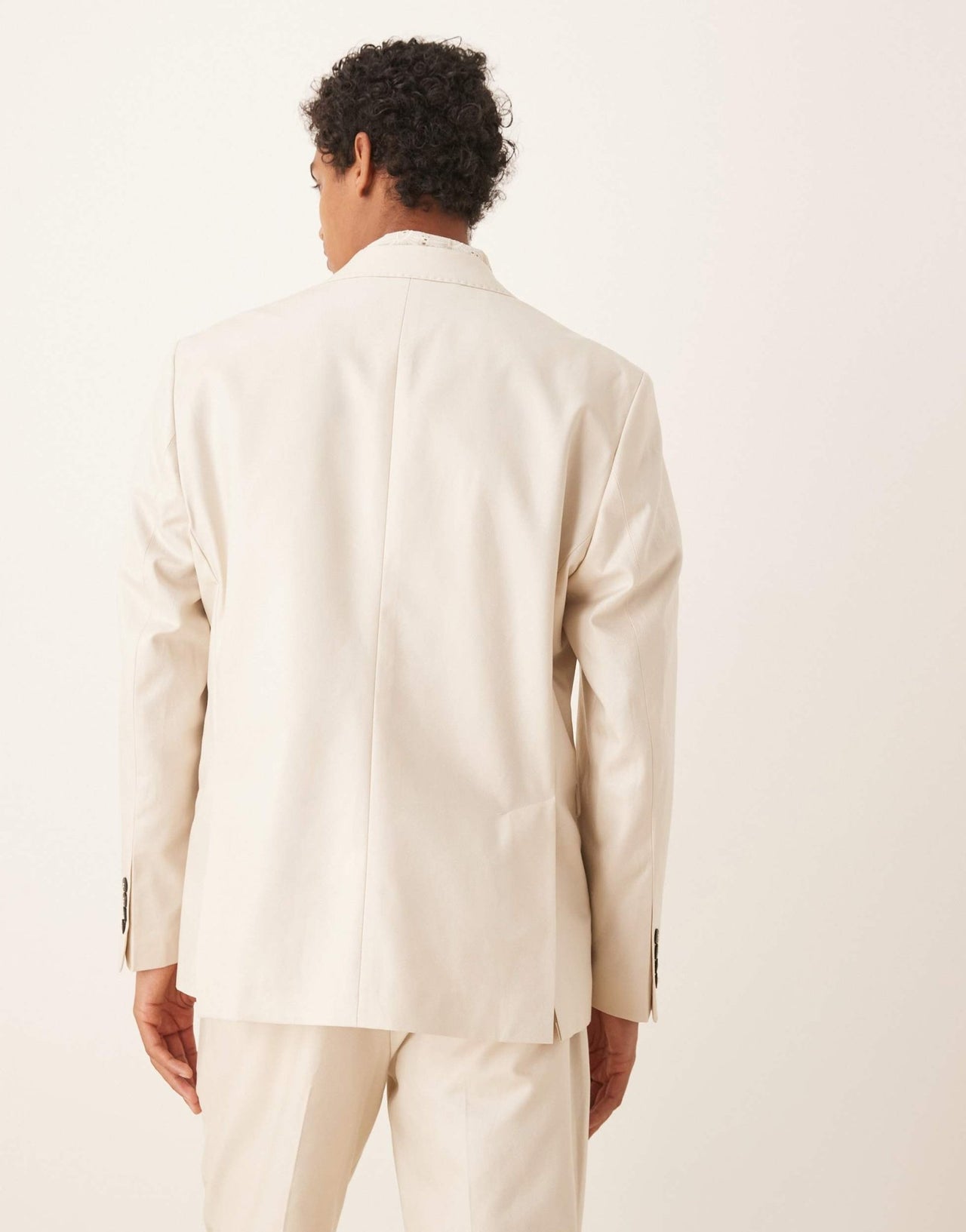 Selected Ascot regular fit blazer in cream - ASOS Sample Sale