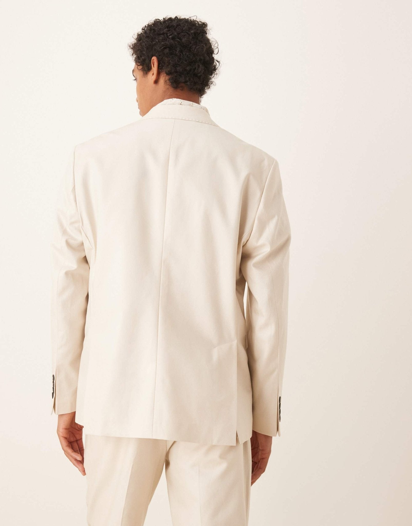 Selected Ascot regular fit blazer in cream - ASOS Sample Sale