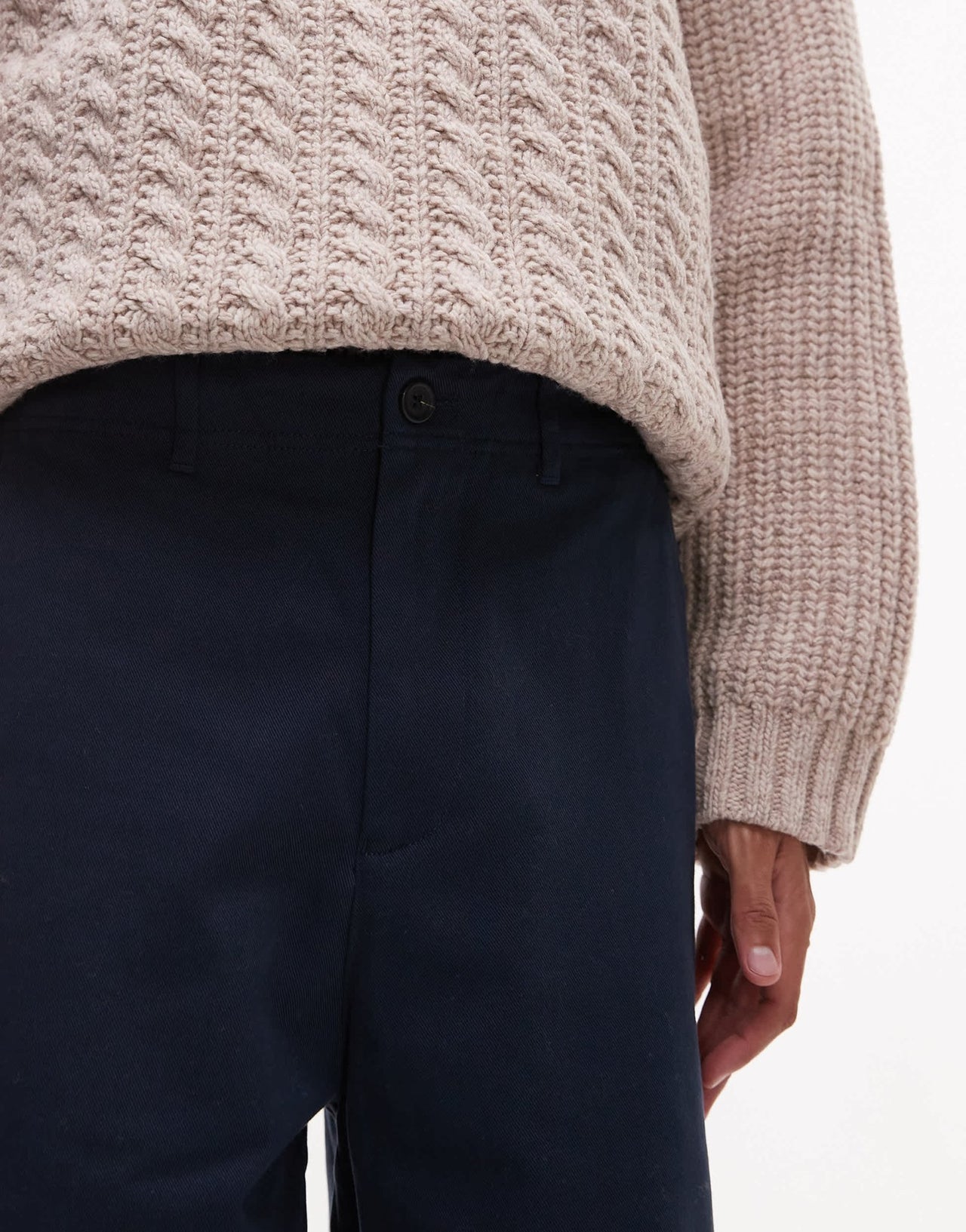 Selected Dennis loose fit trousers in navy - ASOS Sample Sale