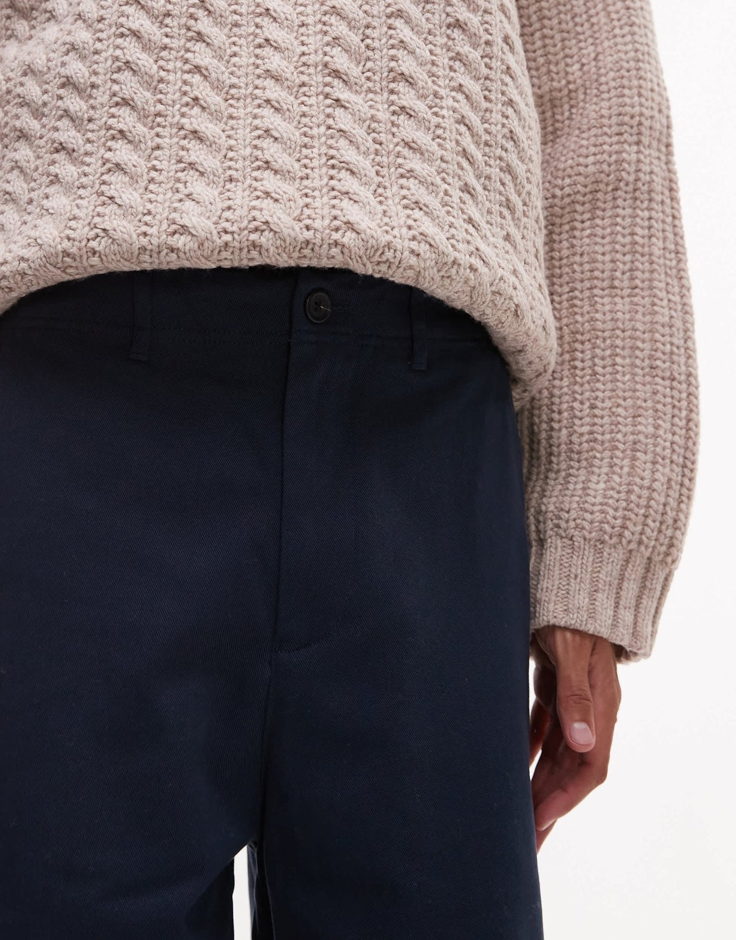Selected Dennis loose fit trousers in navy - ASOS Sample Sale