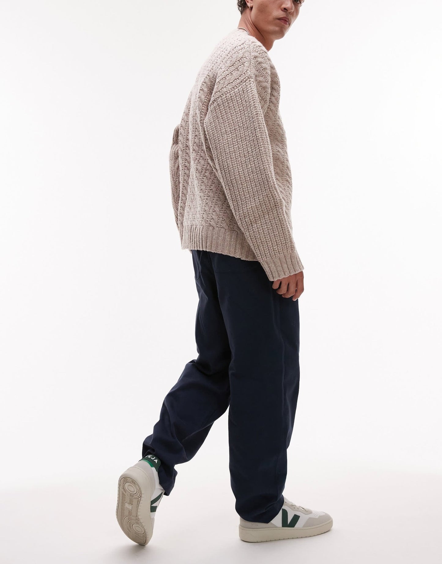 Selected Dennis loose fit trousers in navy - ASOS Sample Sale