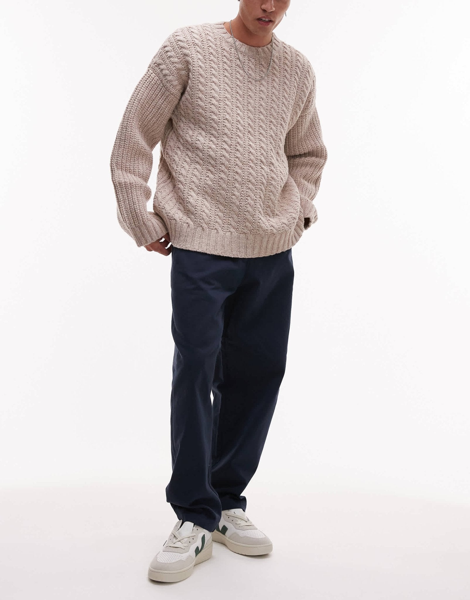 Selected Dennis loose fit trousers in navy - ASOS Sample Sale