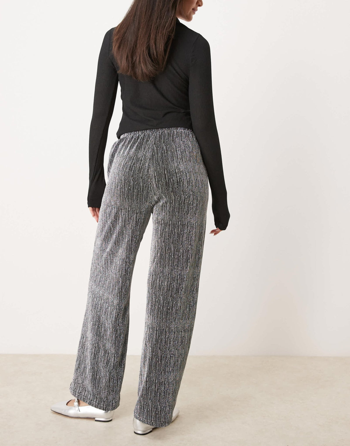 Selected Femme trouser in silver - ASOS Sample Sale