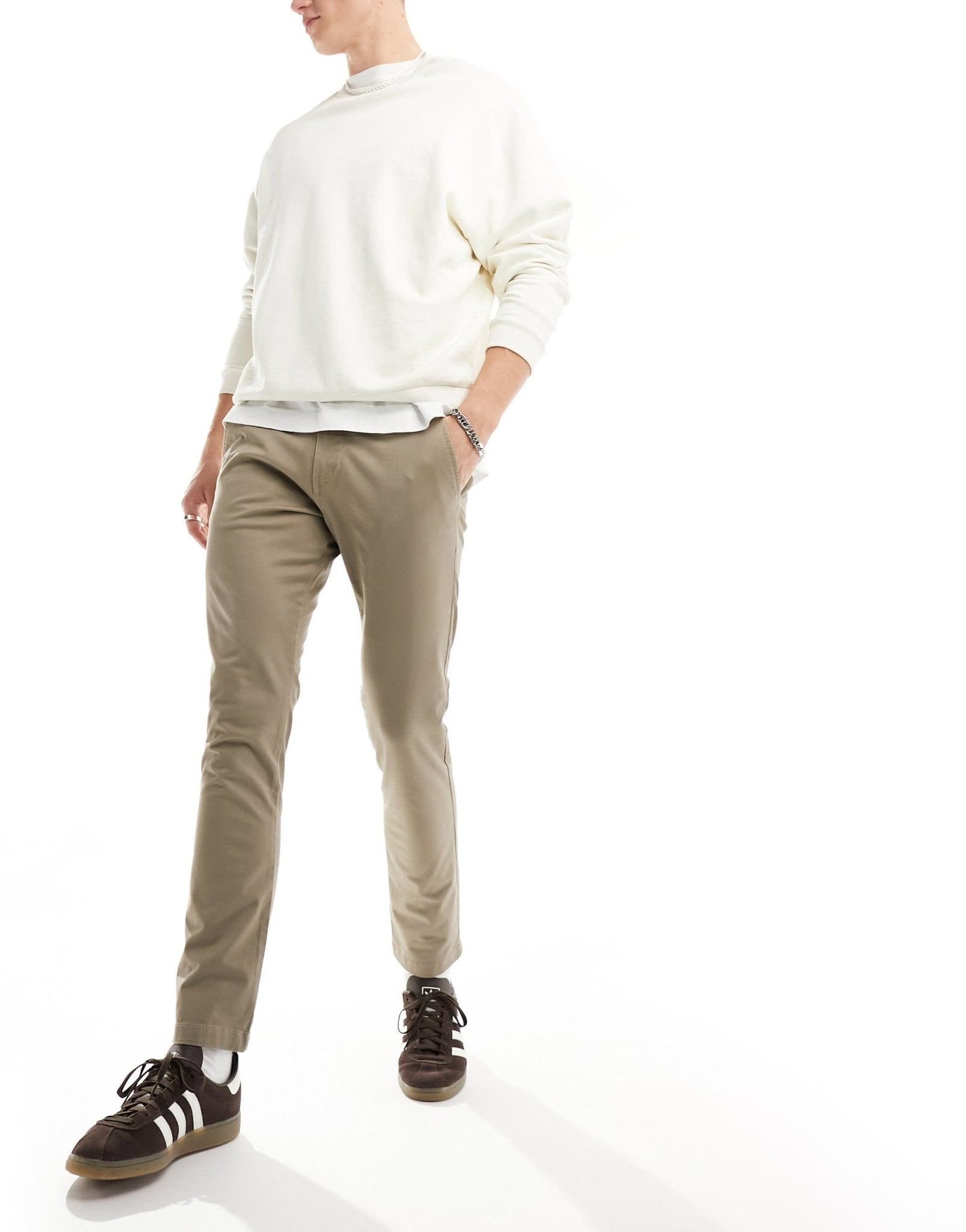 Selected Homme trouser in beige - ASOS Sample Sale