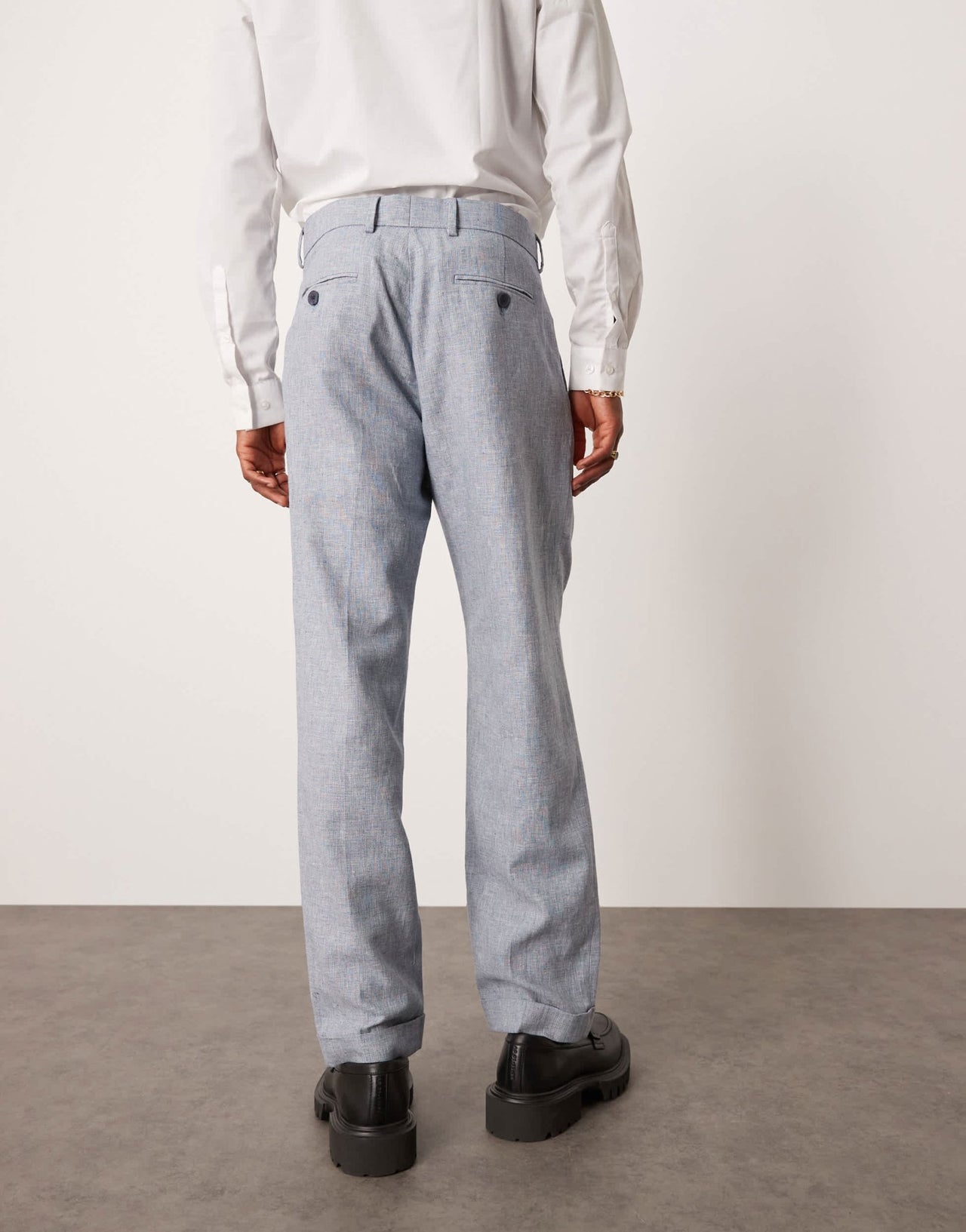 Selected linen mix suit trouser in blue - ASOS Sample Sale
