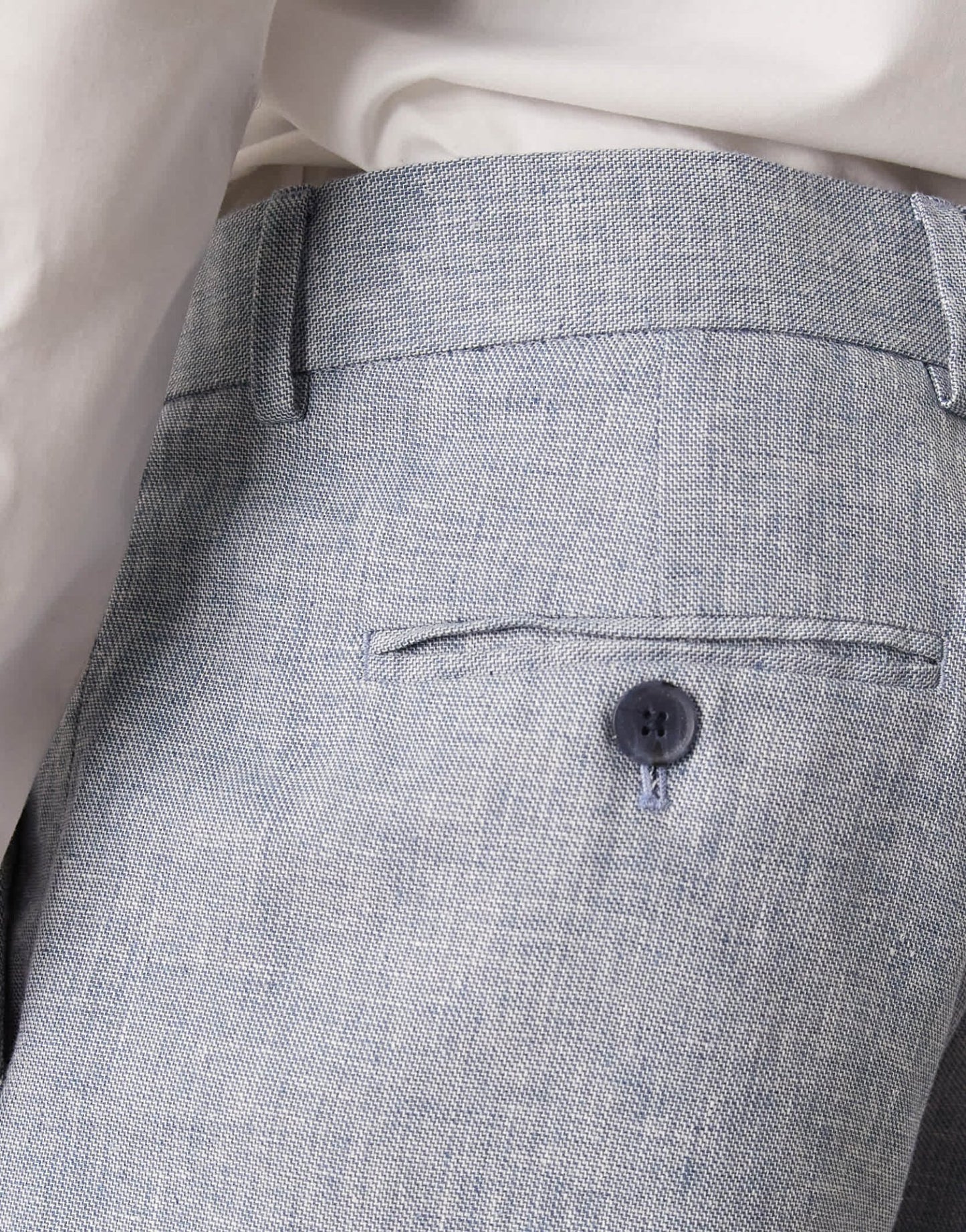 Selected linen mix suit trouser in blue - ASOS Sample Sale