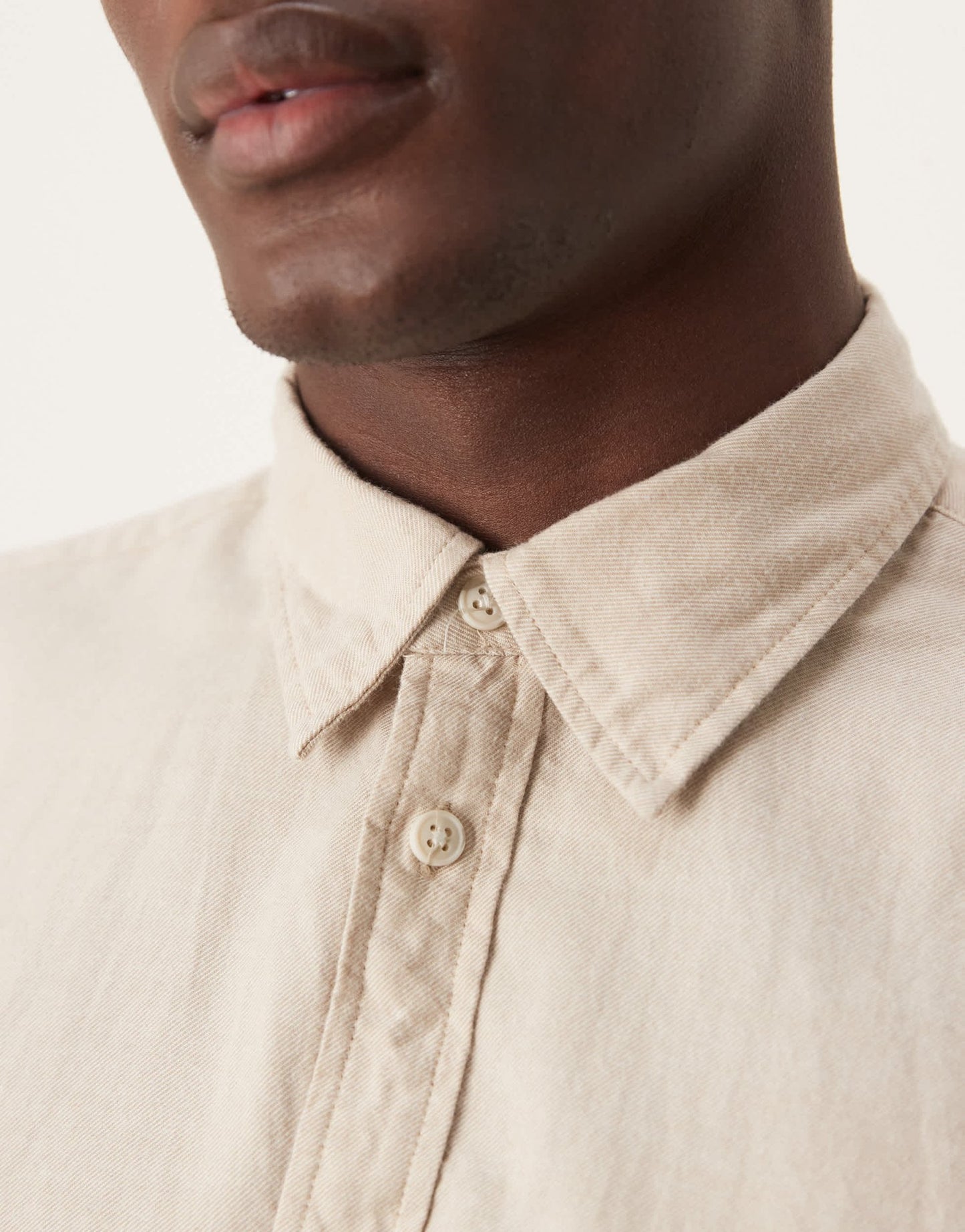 Selected oversized boxy shirt in cream - ASOS Sample Sale