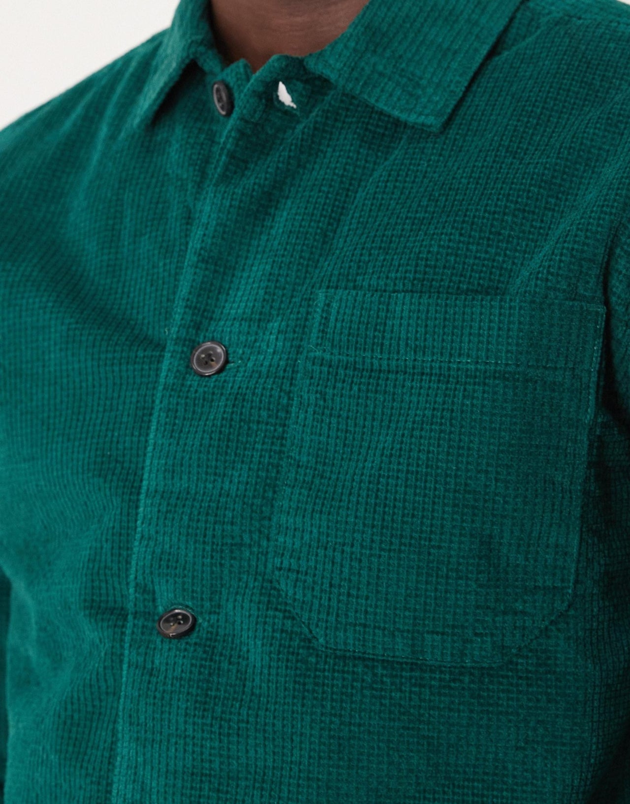 Selected textured padded overshirt in green - ASOS Sample Sale