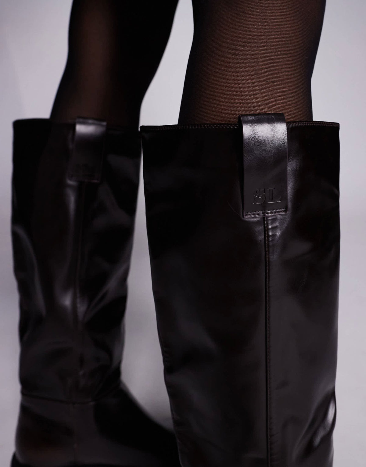 Simmi London knee boots in burnt brown - ASOS Sample Sale