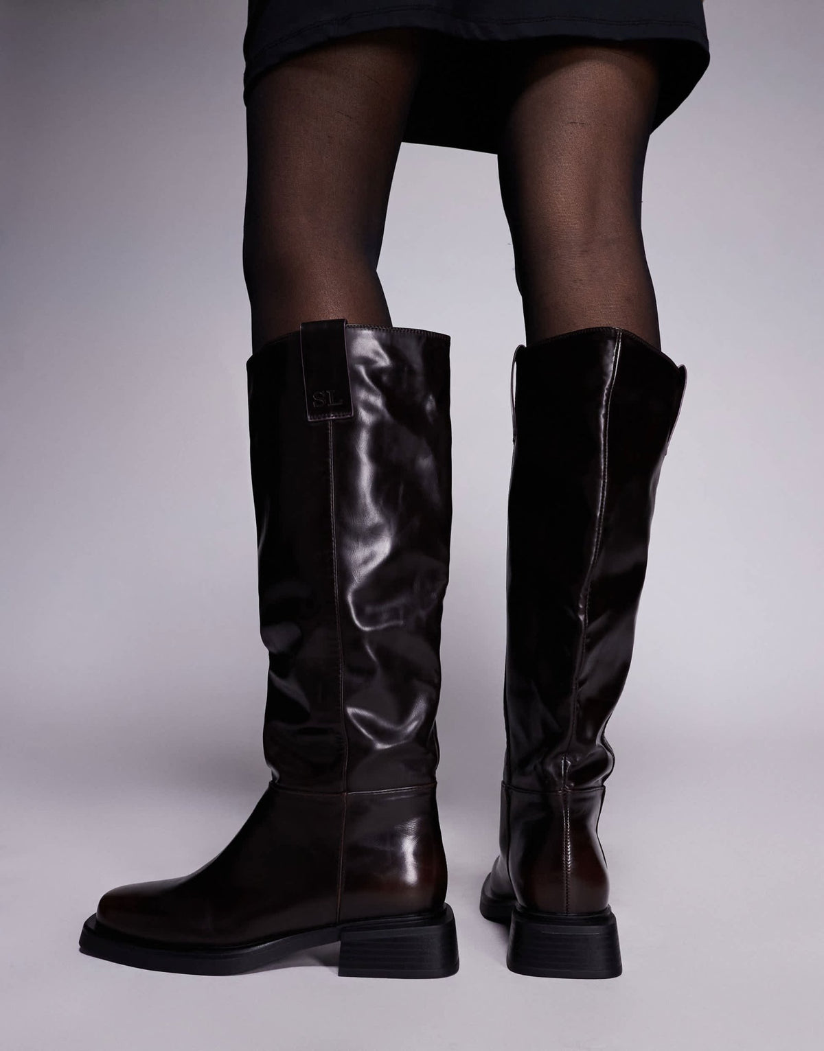 Simmi London knee boots in burnt brown - ASOS Sample Sale