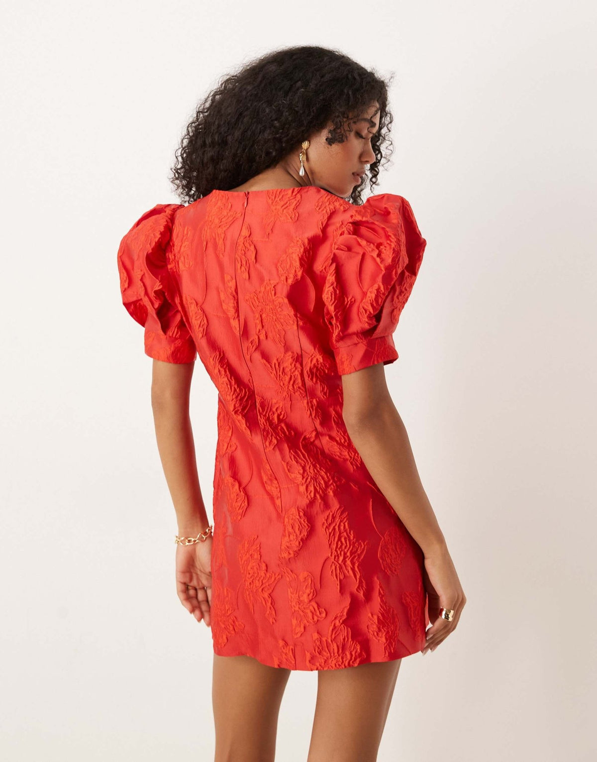 Sister Jane diamonte button jacquard mini dress in red - ASOS Sample Sale