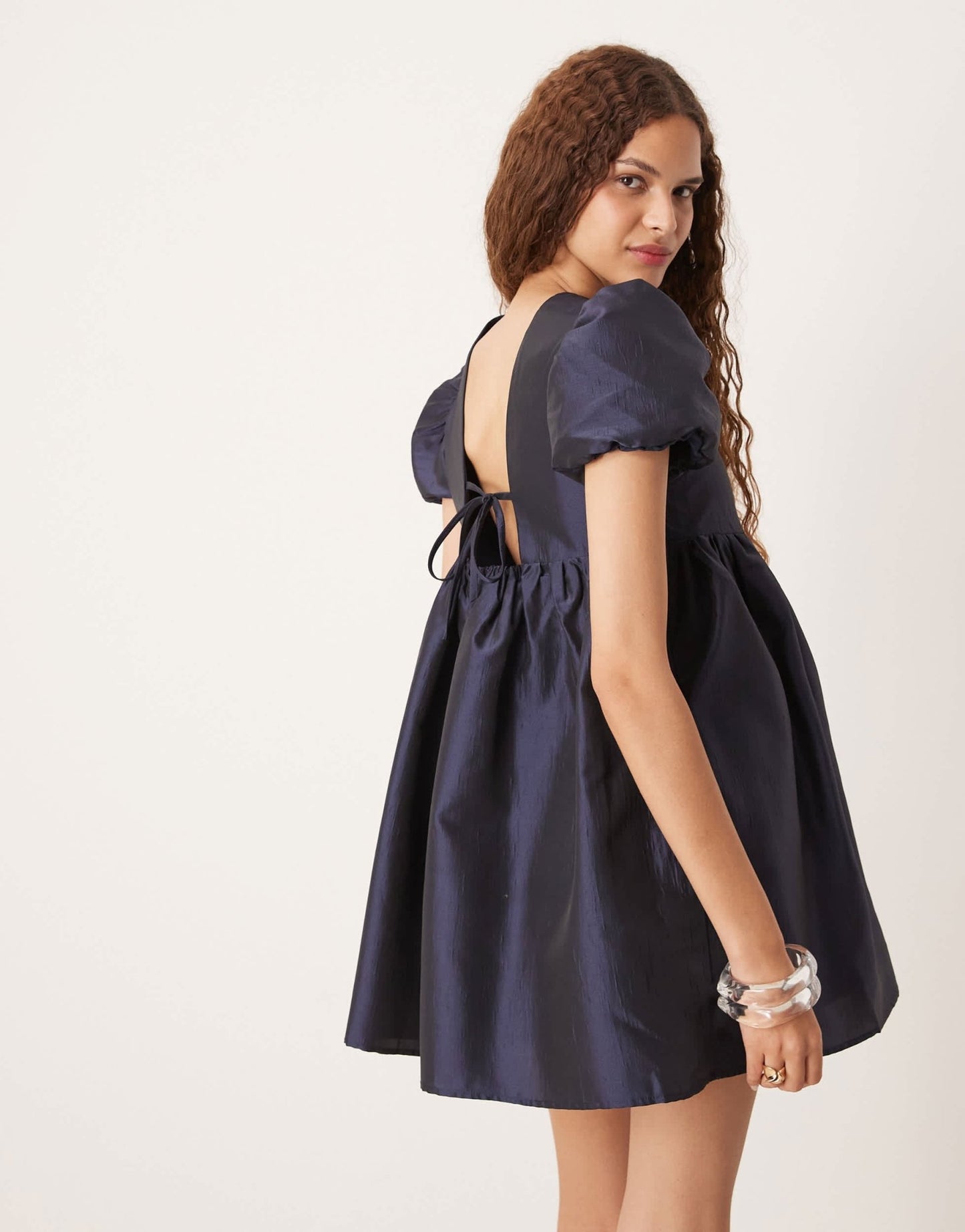 Sister Jane jacquard mini dress in midnight navy - ASOS Sample Sale