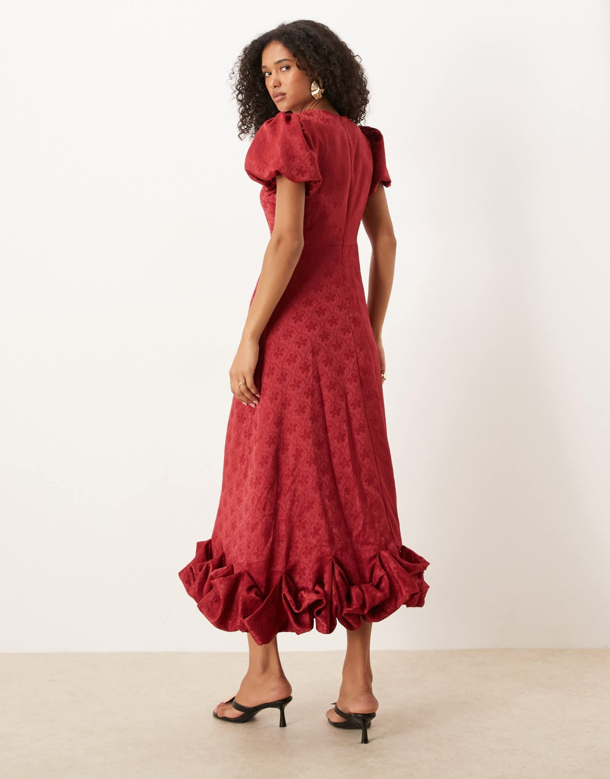 Sister Jane puff sleeve bubble hem maxi dress in orchid - ASOS Sample Sale