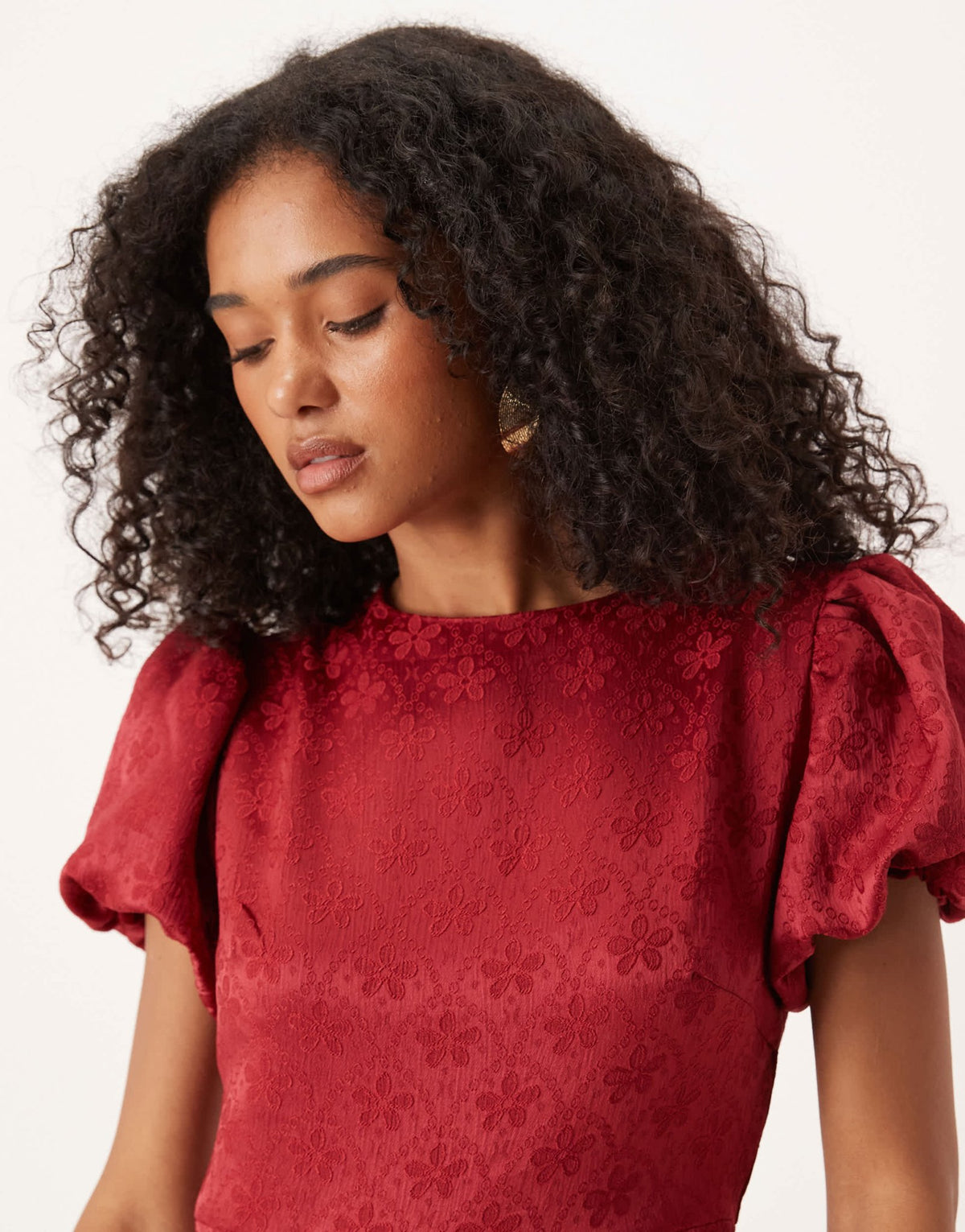 Sister Jane puff sleeve bubble hem maxi dress in orchid - ASOS Sample Sale