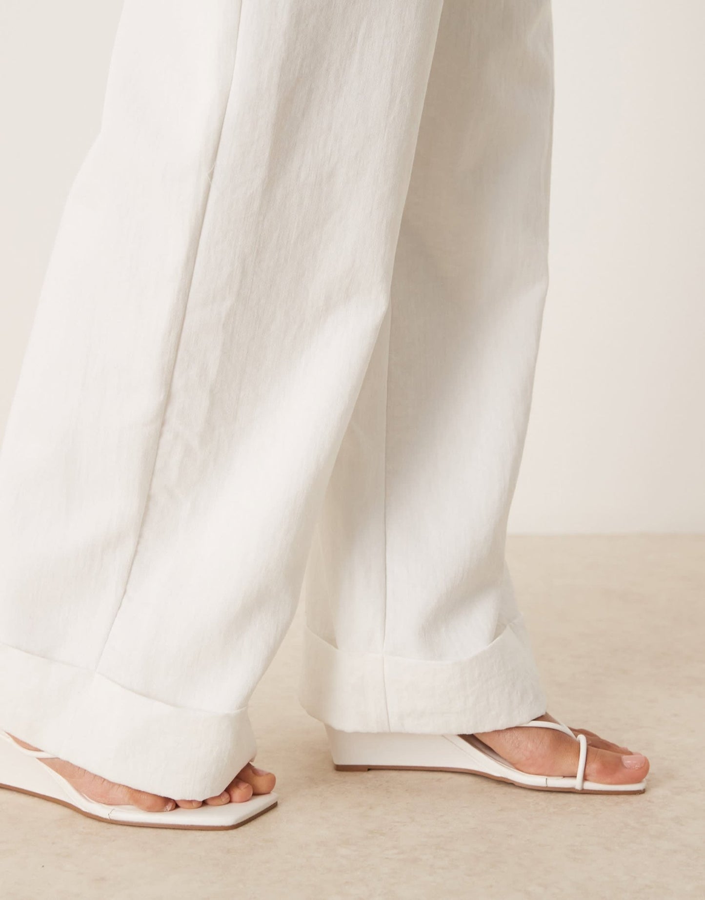 Six Stories tailored wide leg trouser co-ord in white - ASOS Sample Sale