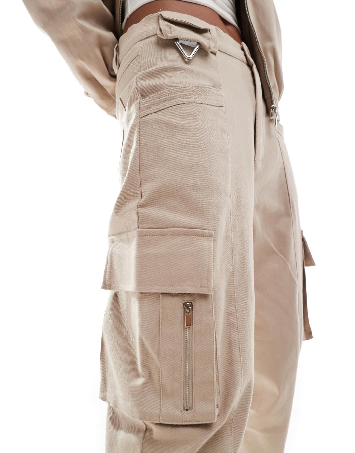 Sixth June relaxed trouser co - ord in beige - ASOS Sample Sale