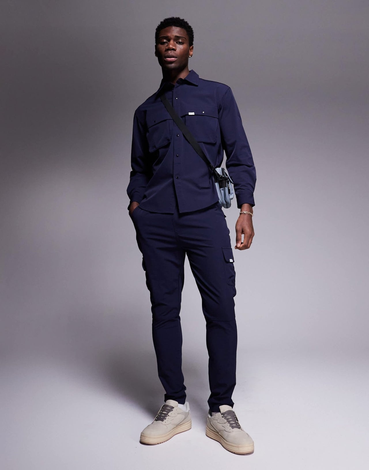 Sixth June utility shirt co - ord in navy - ASOS Sample Sale
