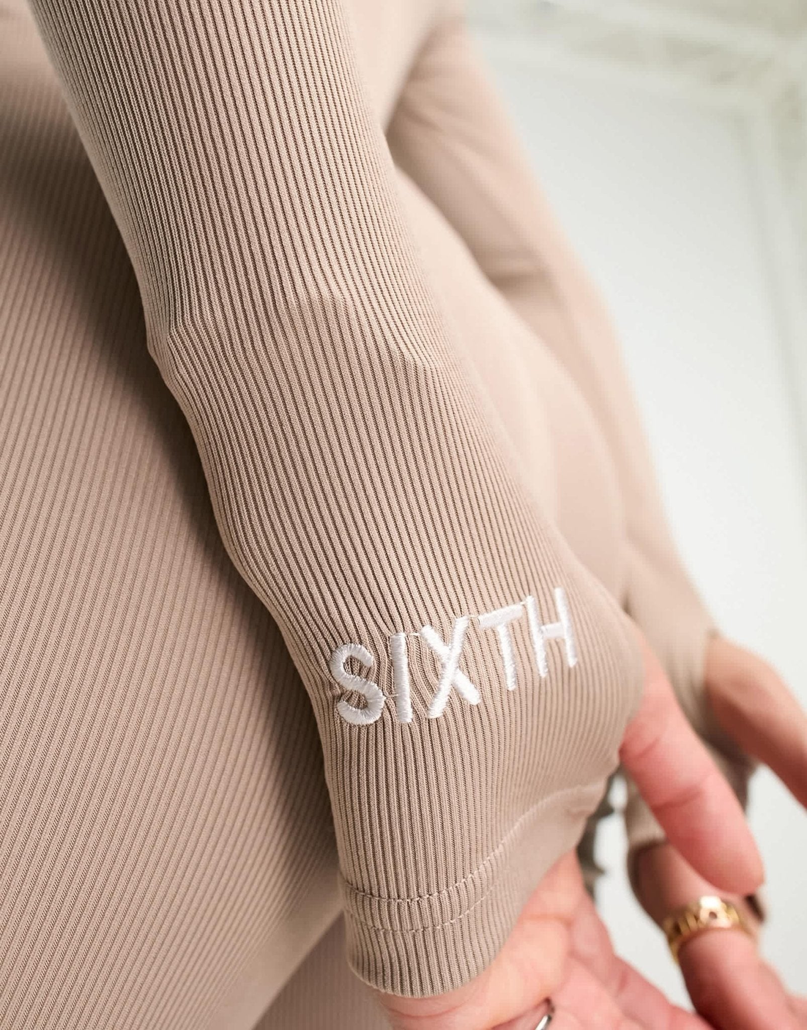 Sixth June zip up unitard jumpsuit in beige - ASOS Sample Sale