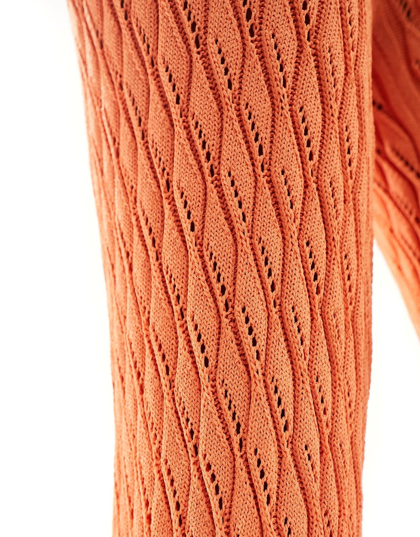 SNDYS crochet flared trouser co - ord in orange - ASOS Sample Sale