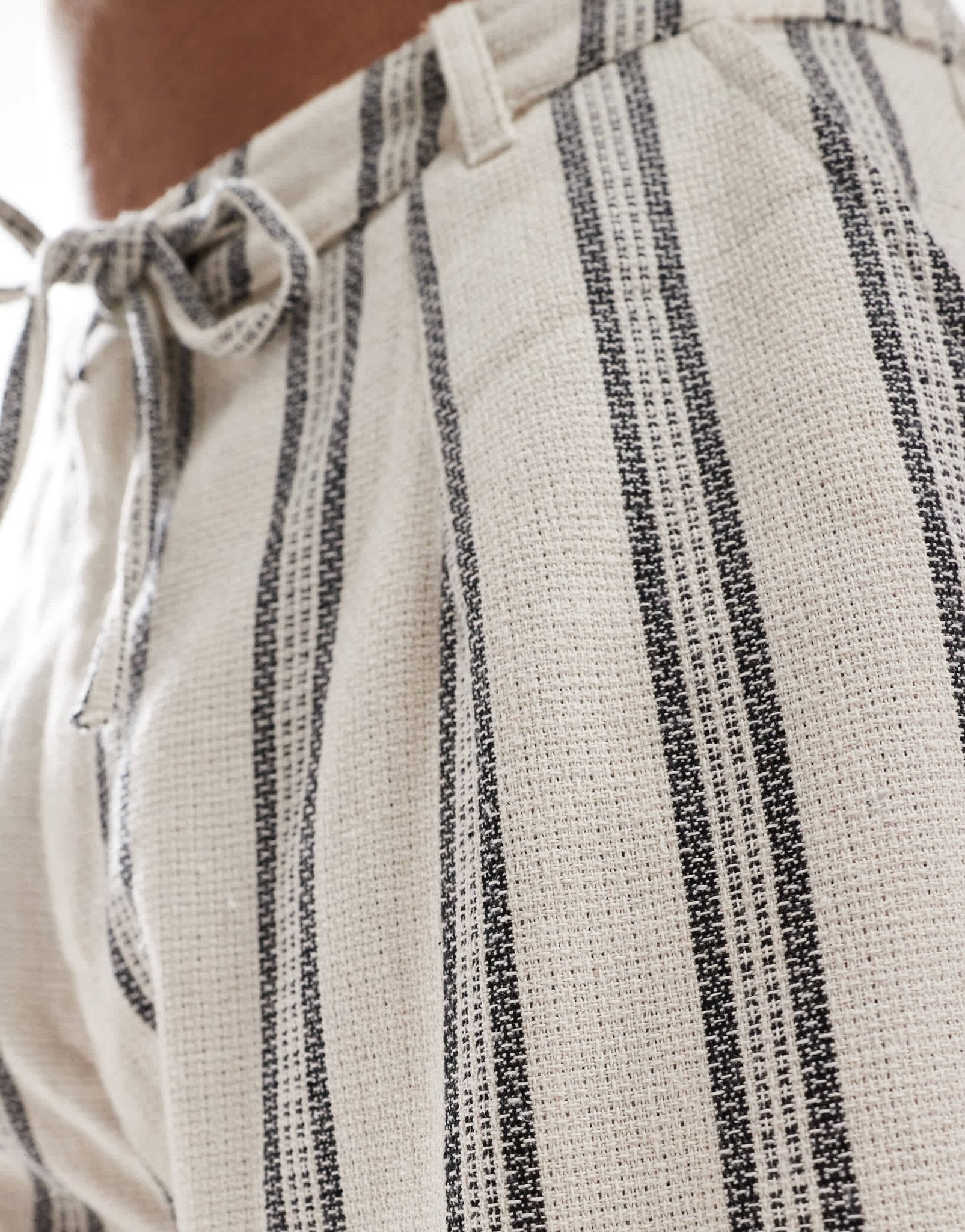Sol Beach stripe crochet beach shorts in grey and white - ASOS Sample Sale