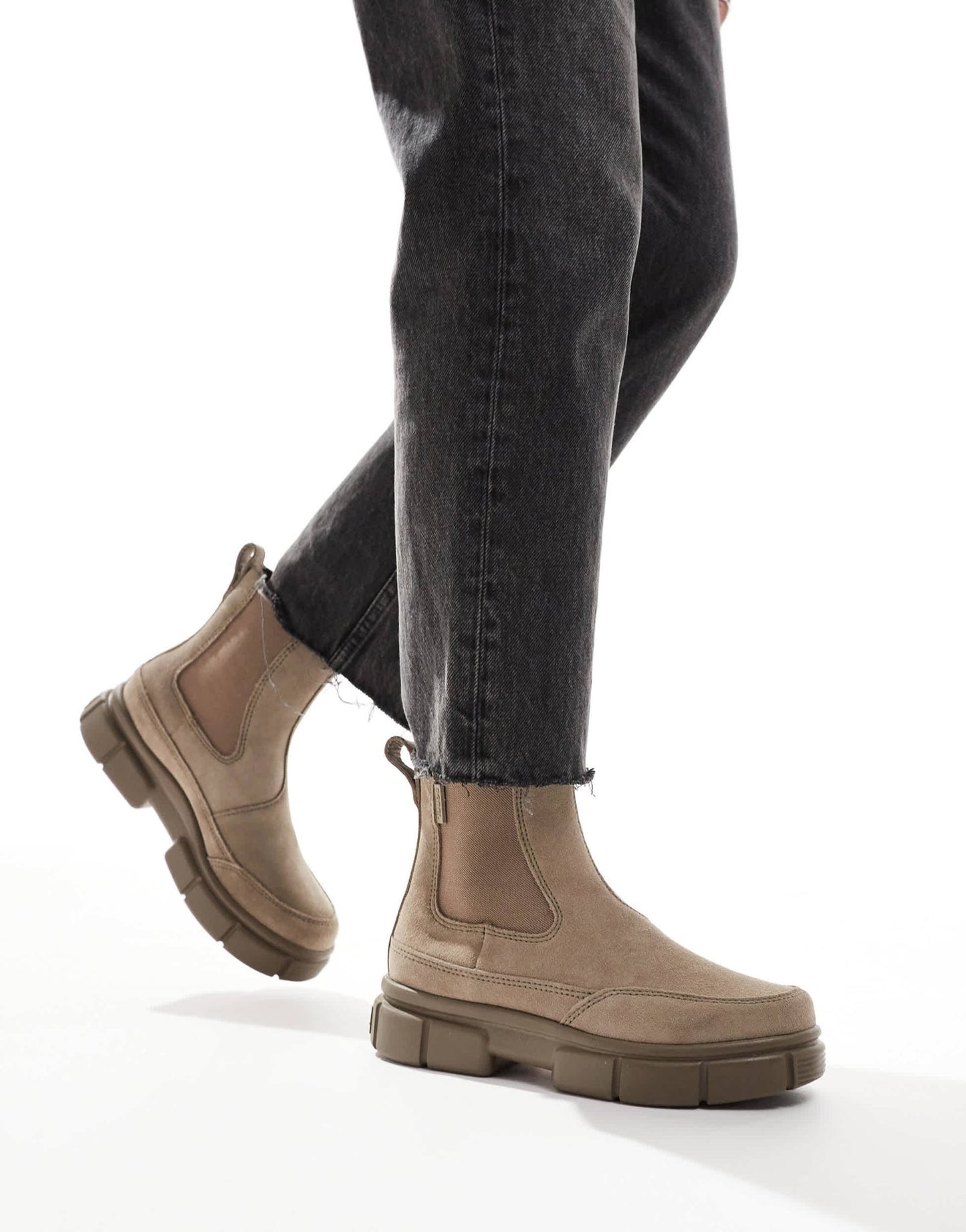 Sorel Explorer STRT suede chelsea boots in omega taupe and wet sand - ASOS Sample Sale