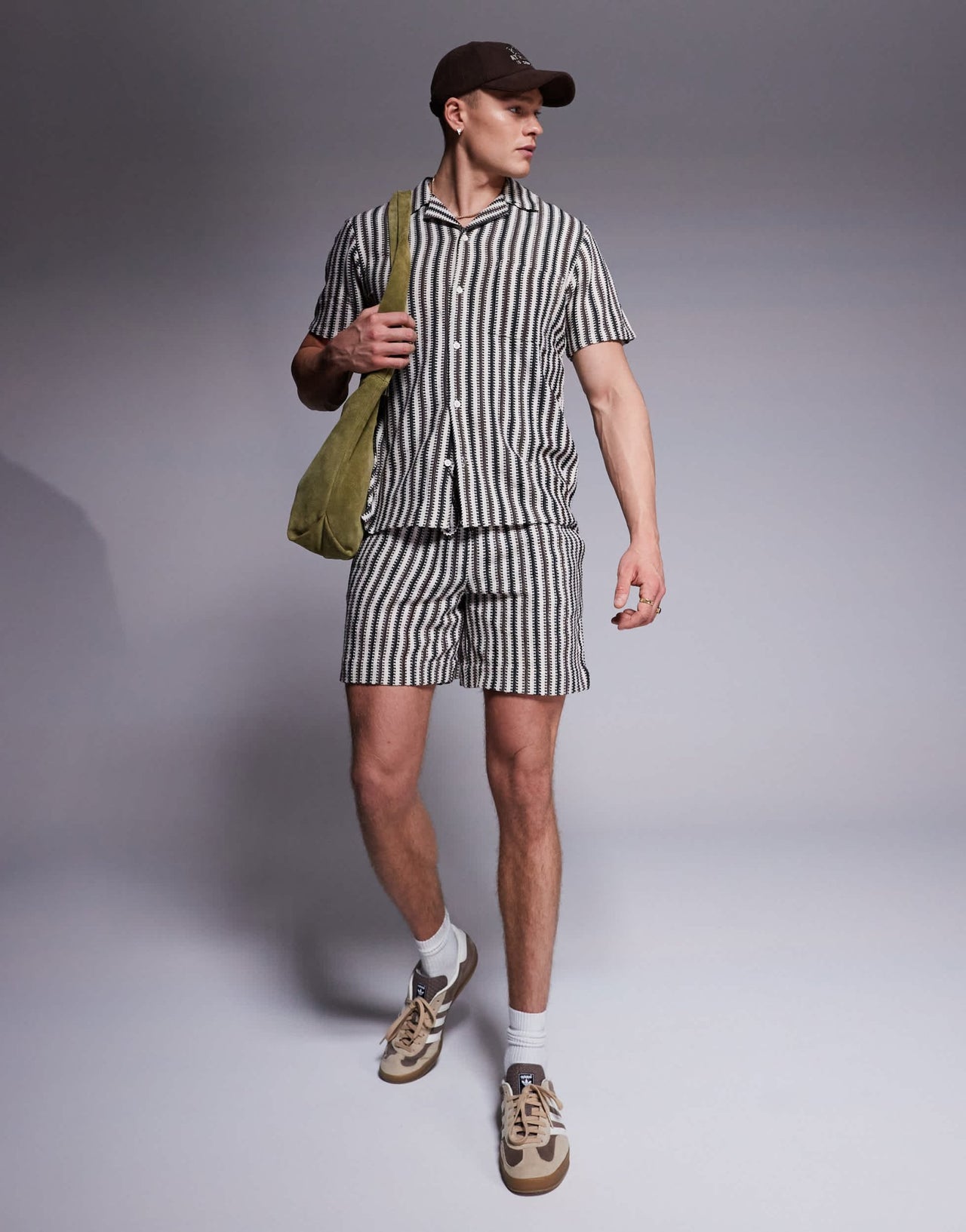 South Beach crochet short sleeve beach shirt co - ord in multi - ASOS Sample Sale