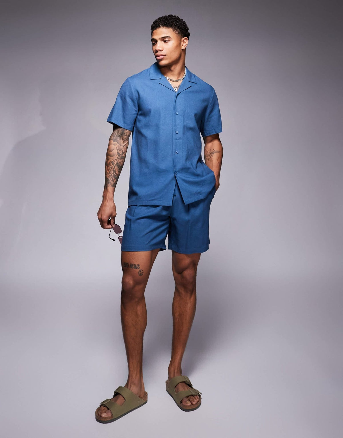 South Beach drawstring beach shorts in navy blue - ASOS Sample Sale