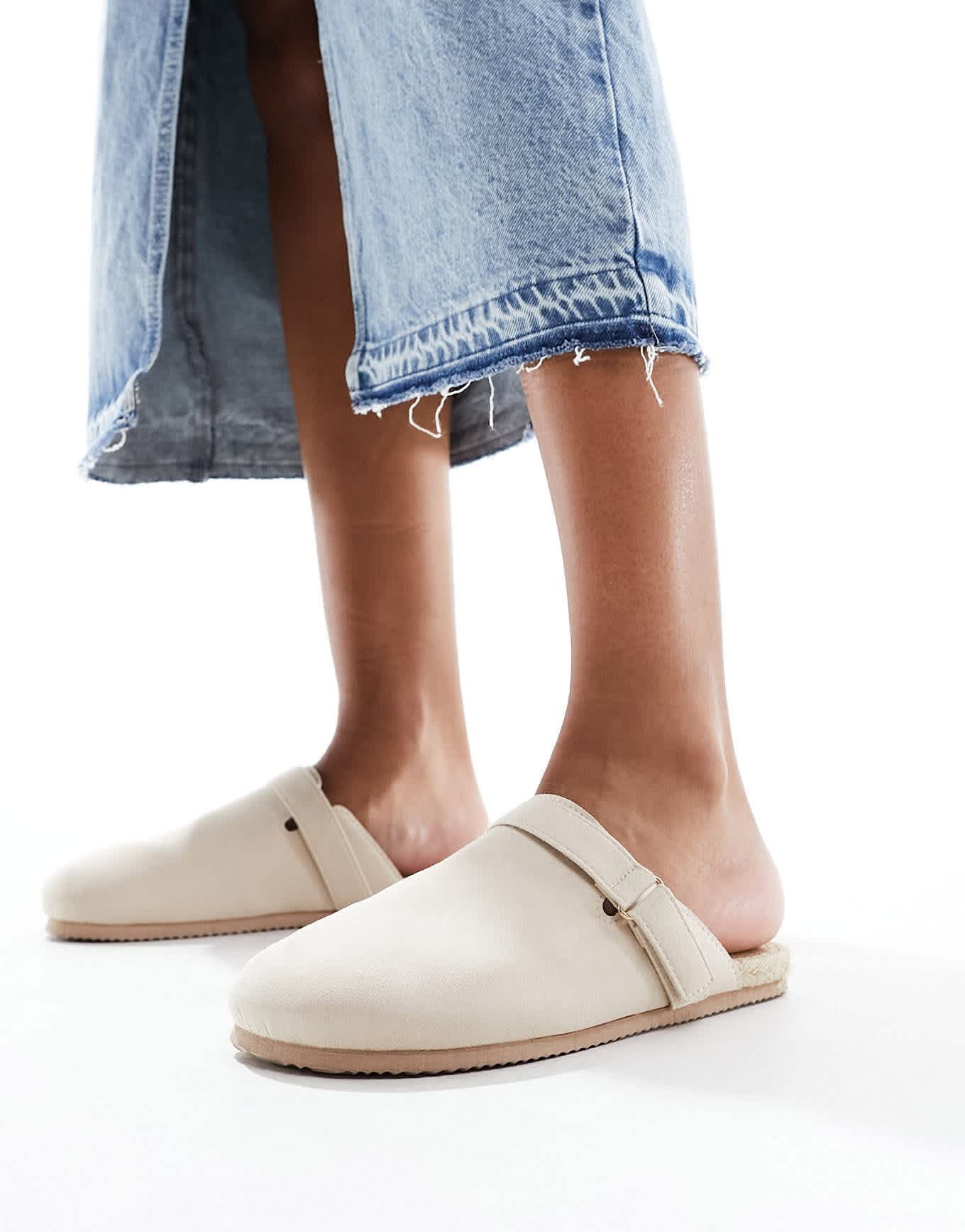 South Beach espadrille clogs in beige - ASOS Sample Sale
