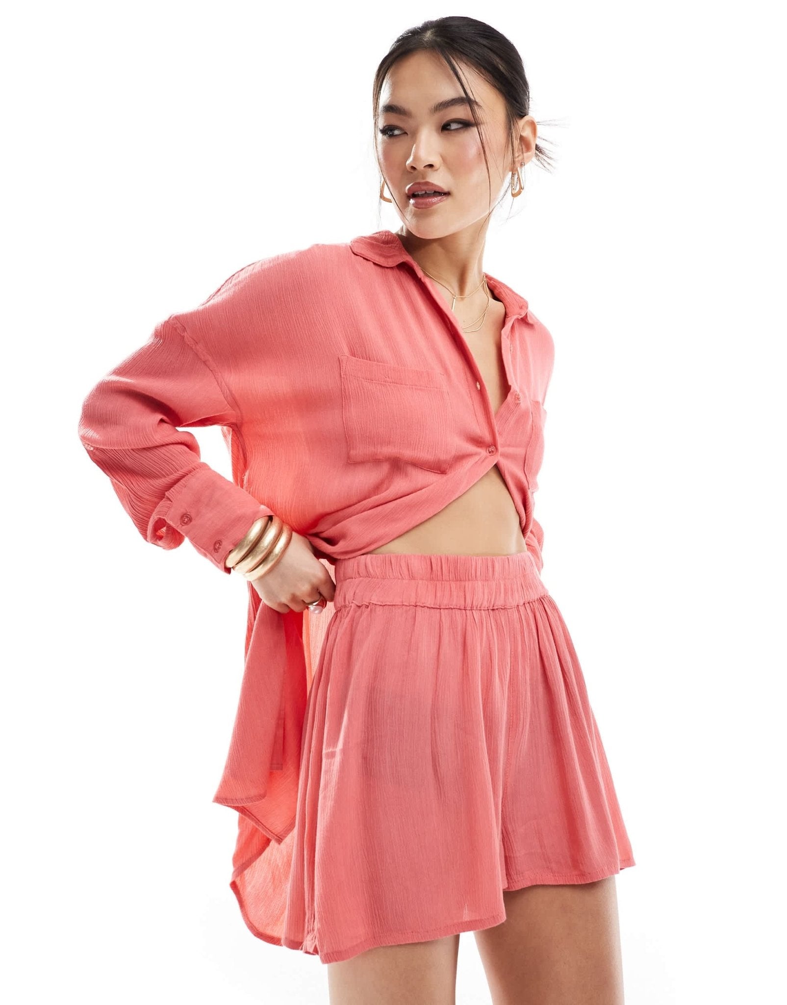 South Beach high waist beach short in watermelon - ASOS Sample Sale