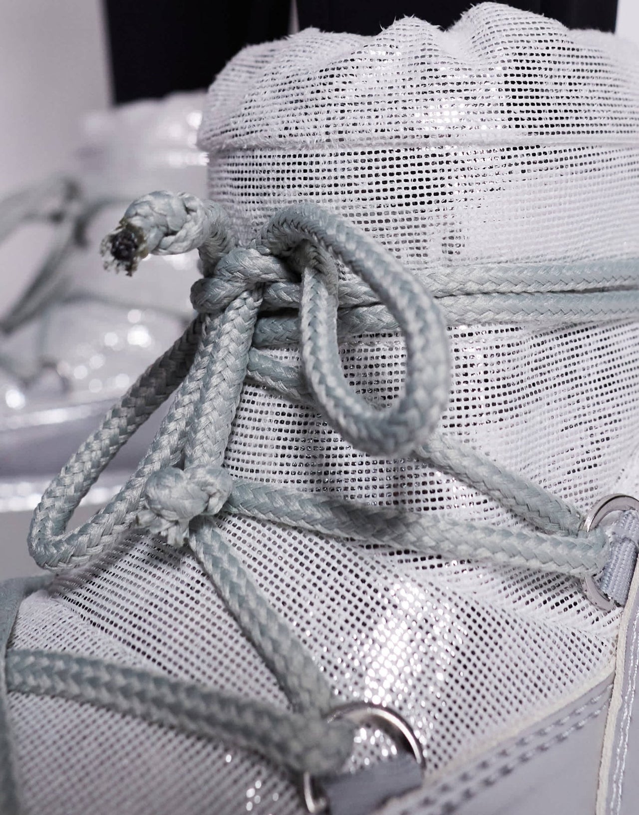 South Beach Lace Up Snow Boot in Silver - ASOS Sample Sale