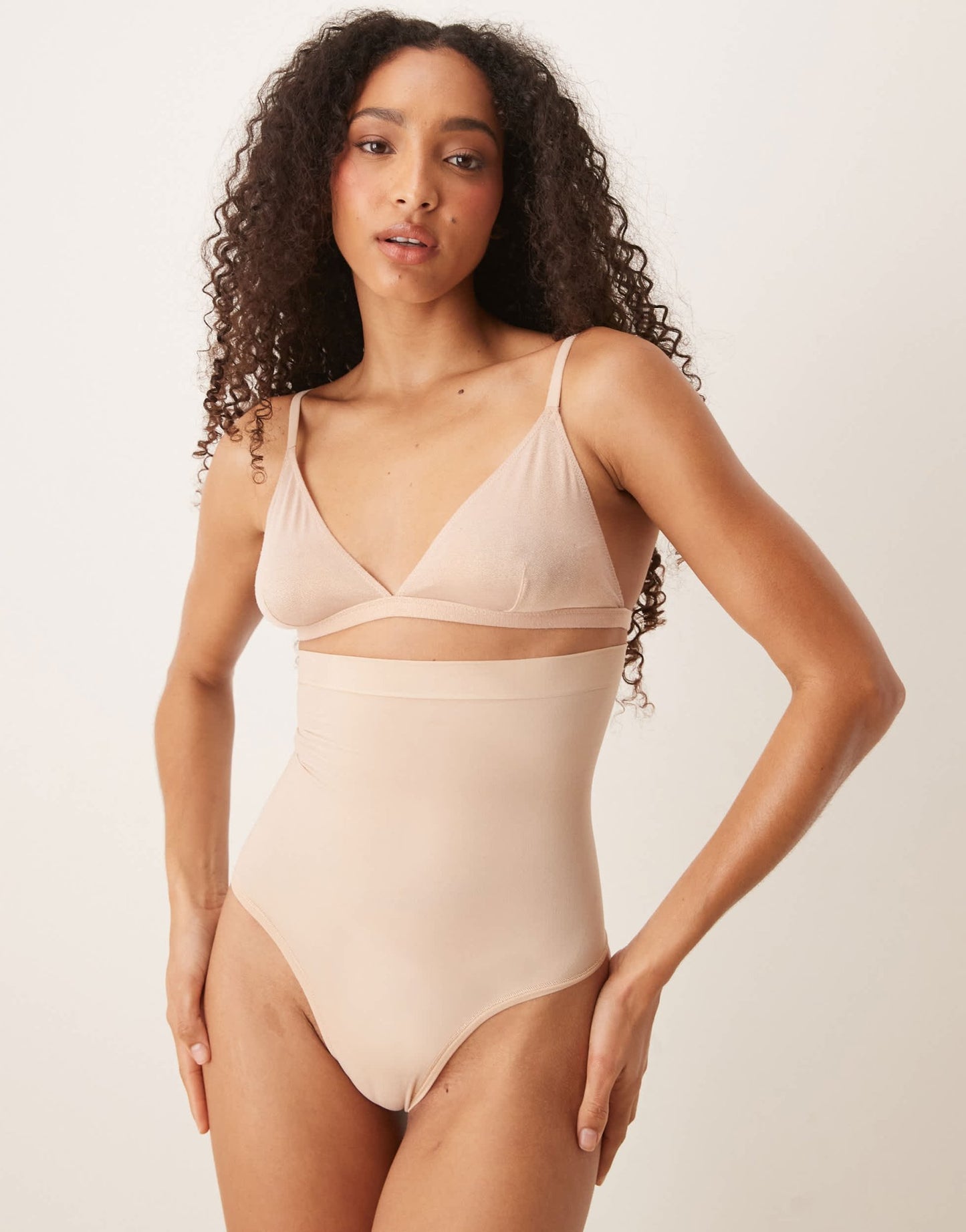 SPANXsculpt Seamless Power high waisted thong in soft nude - ASOS Sample Sale