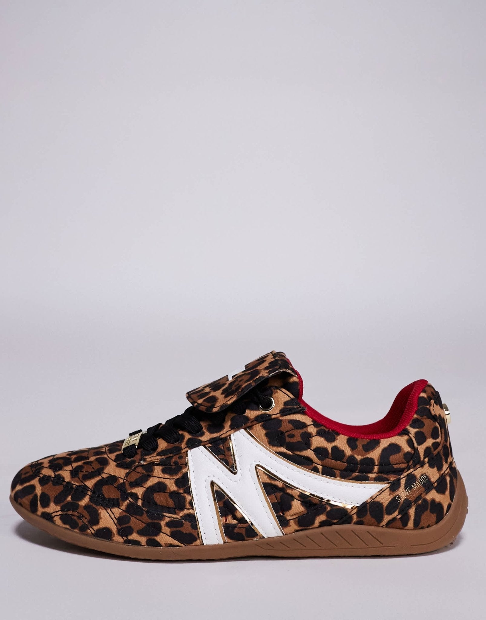 Steve Madden Freekick trainers with fold over detail in leopard - ASOS Sample Sale