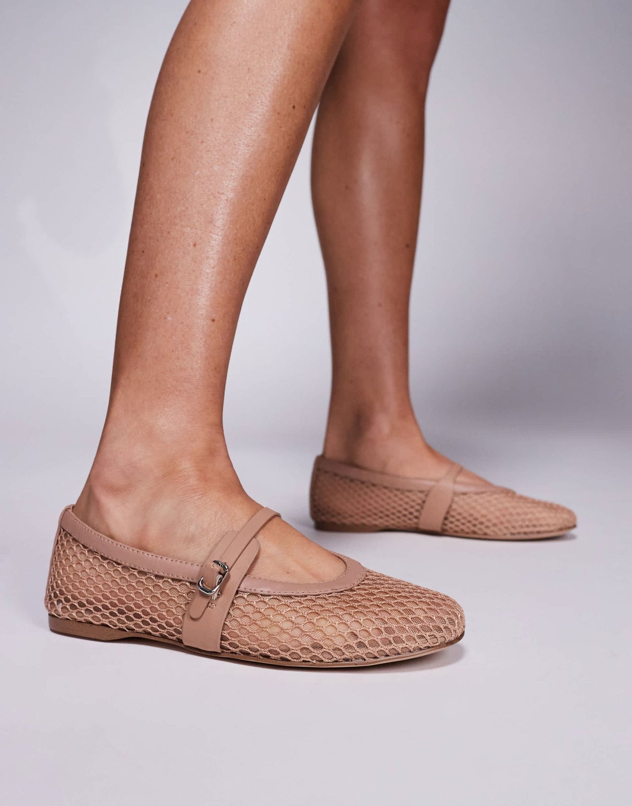 Steve Madden Rejoice-M mesh ballet flats in beige - ASOS Sample Sale