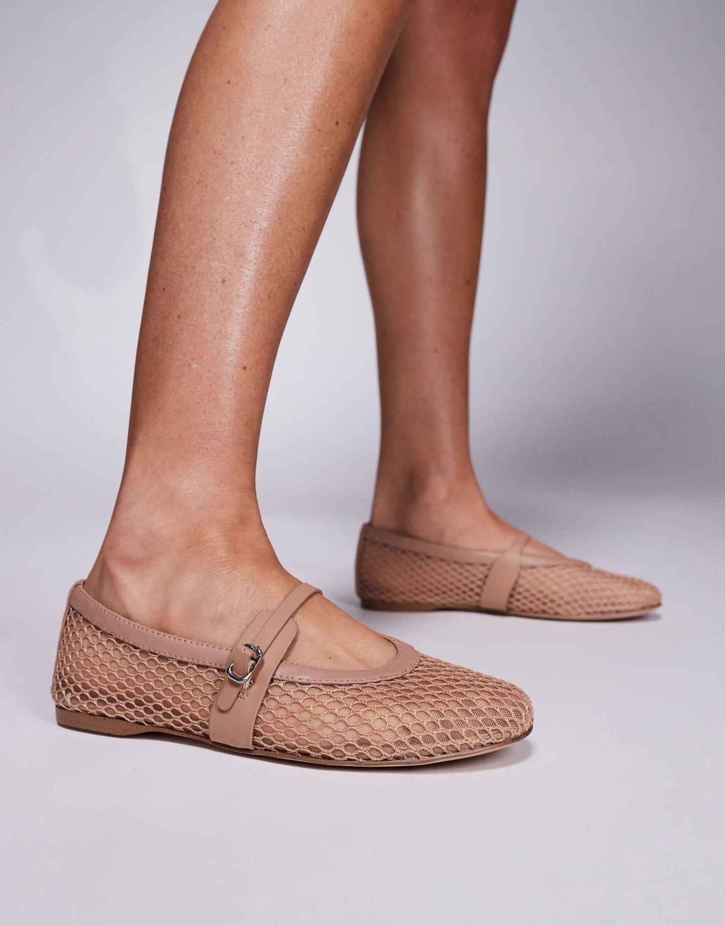 Steve Madden Rejoice-M mesh ballet flats in beige - ASOS Sample Sale