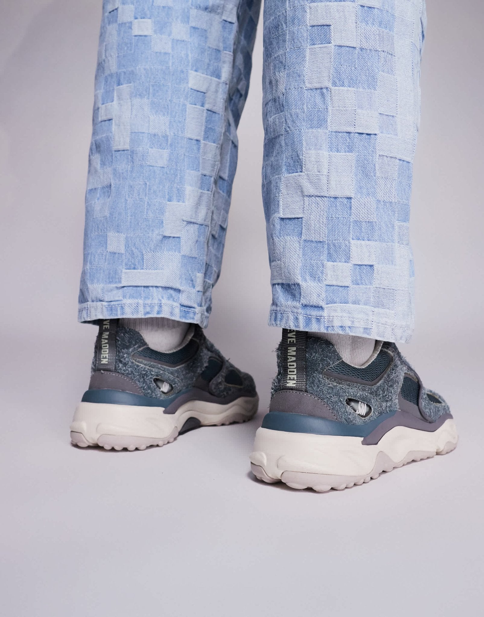 Steve Madden Serpent chunky trainers in blue - ASOS Sample Sale