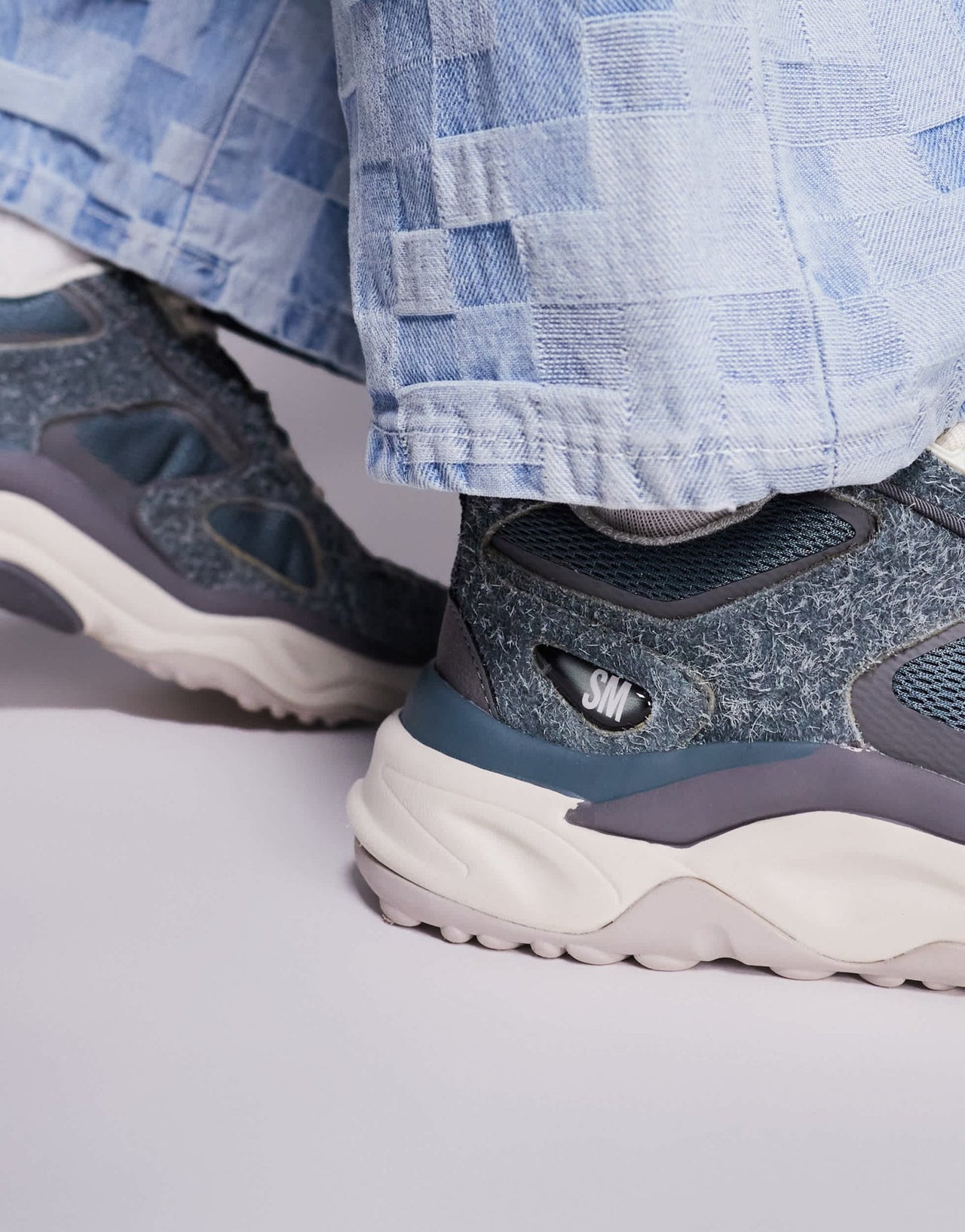 Steve Madden Serpent chunky trainers in blue - ASOS Sample Sale