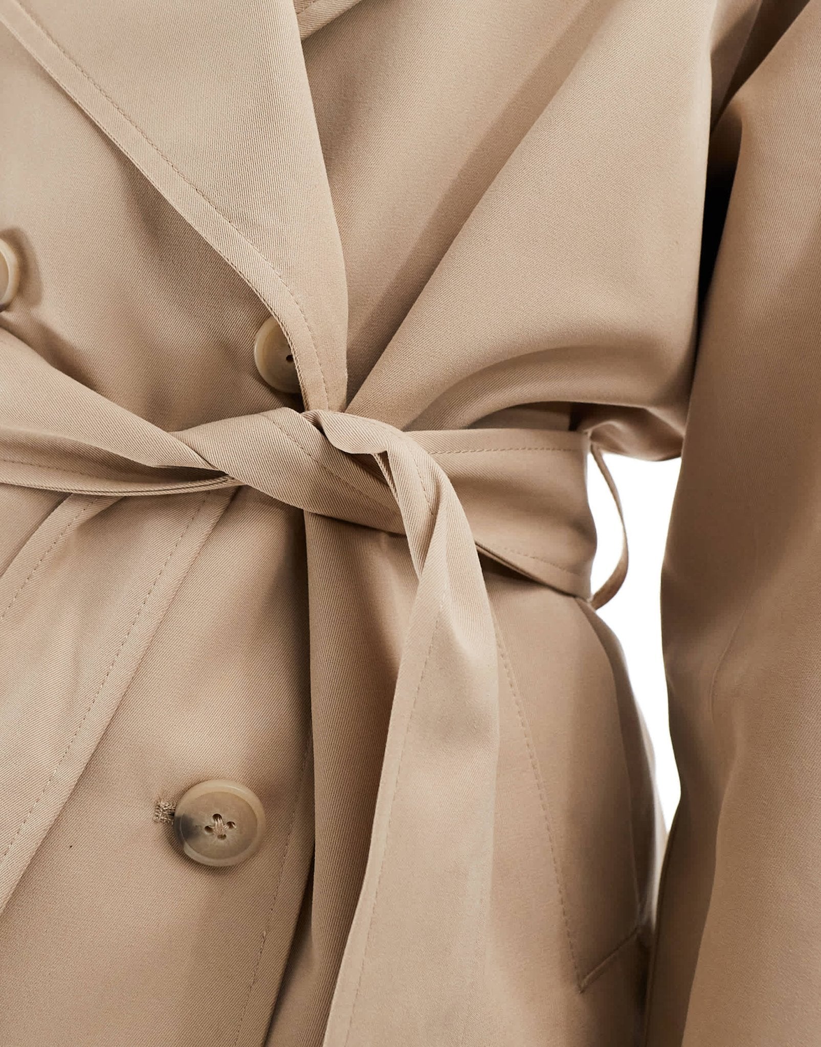 Stradivarius cropped trench jacket in beige - ASOS Sample Sale