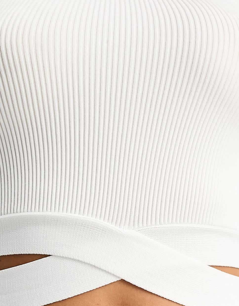 Stradivarius cross front tank top in white - ASOS Sample Sale