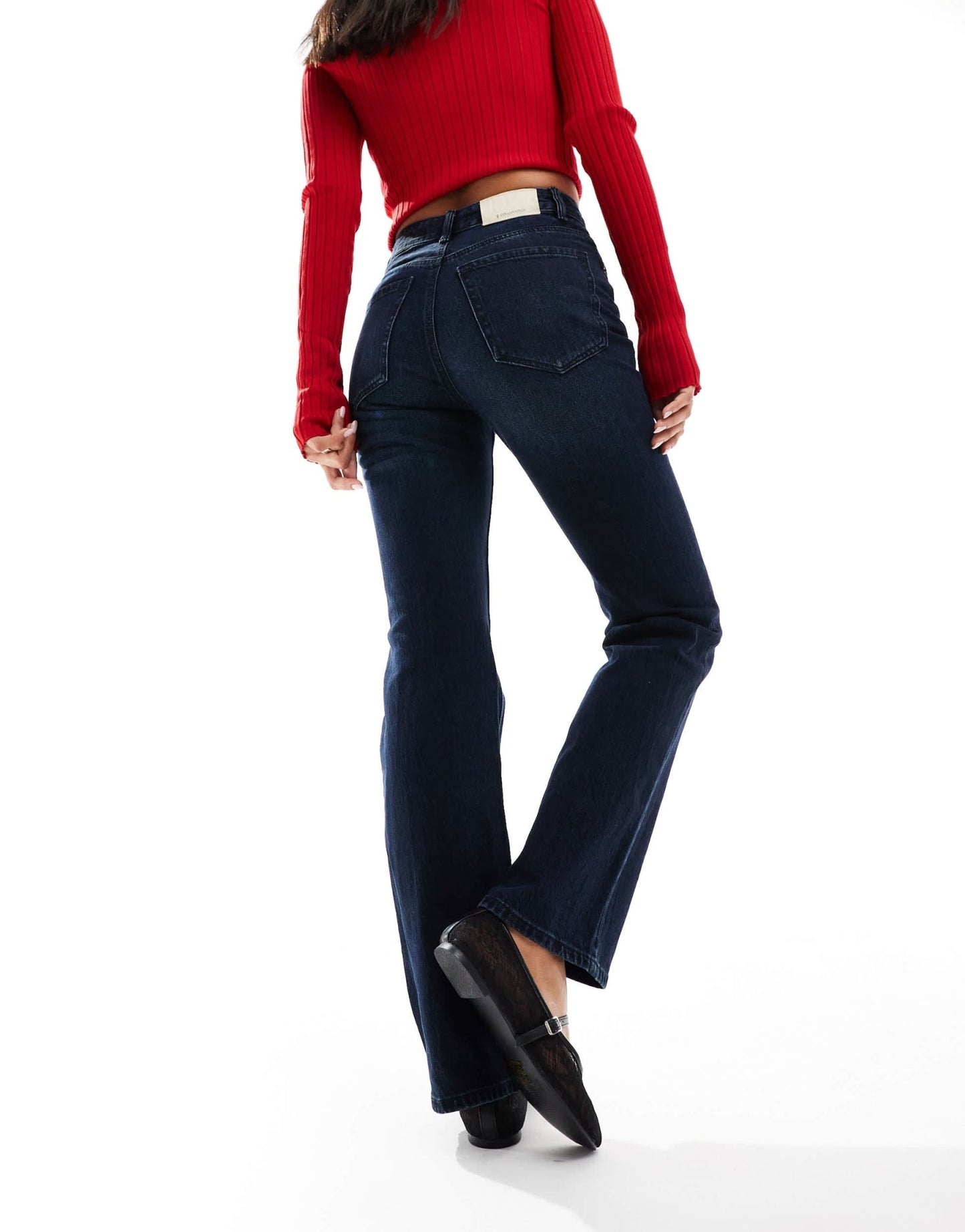 Stradivarius D98 straight leg jeans in blue black wash - ASOS Sample Sale