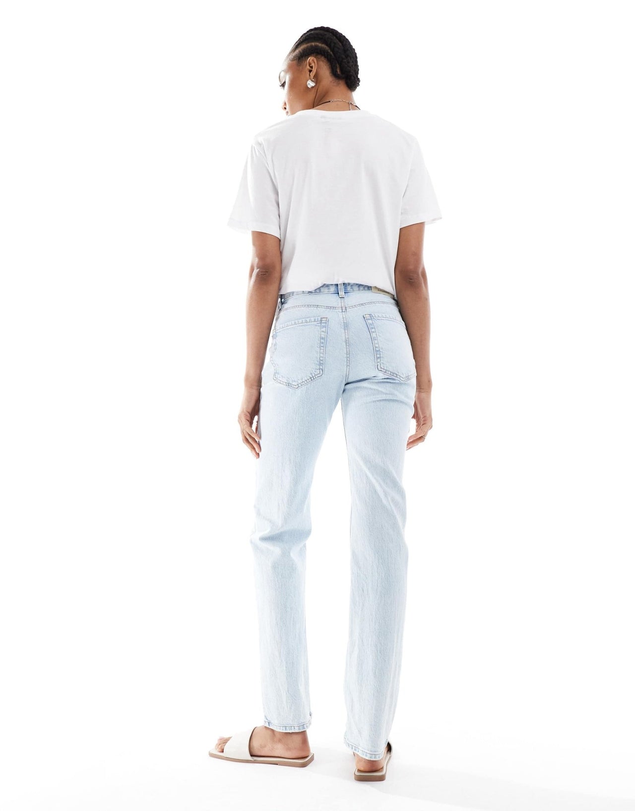 Stradivarius D98 Tall straight leg jeans in light blue - ASOS Sample Sale