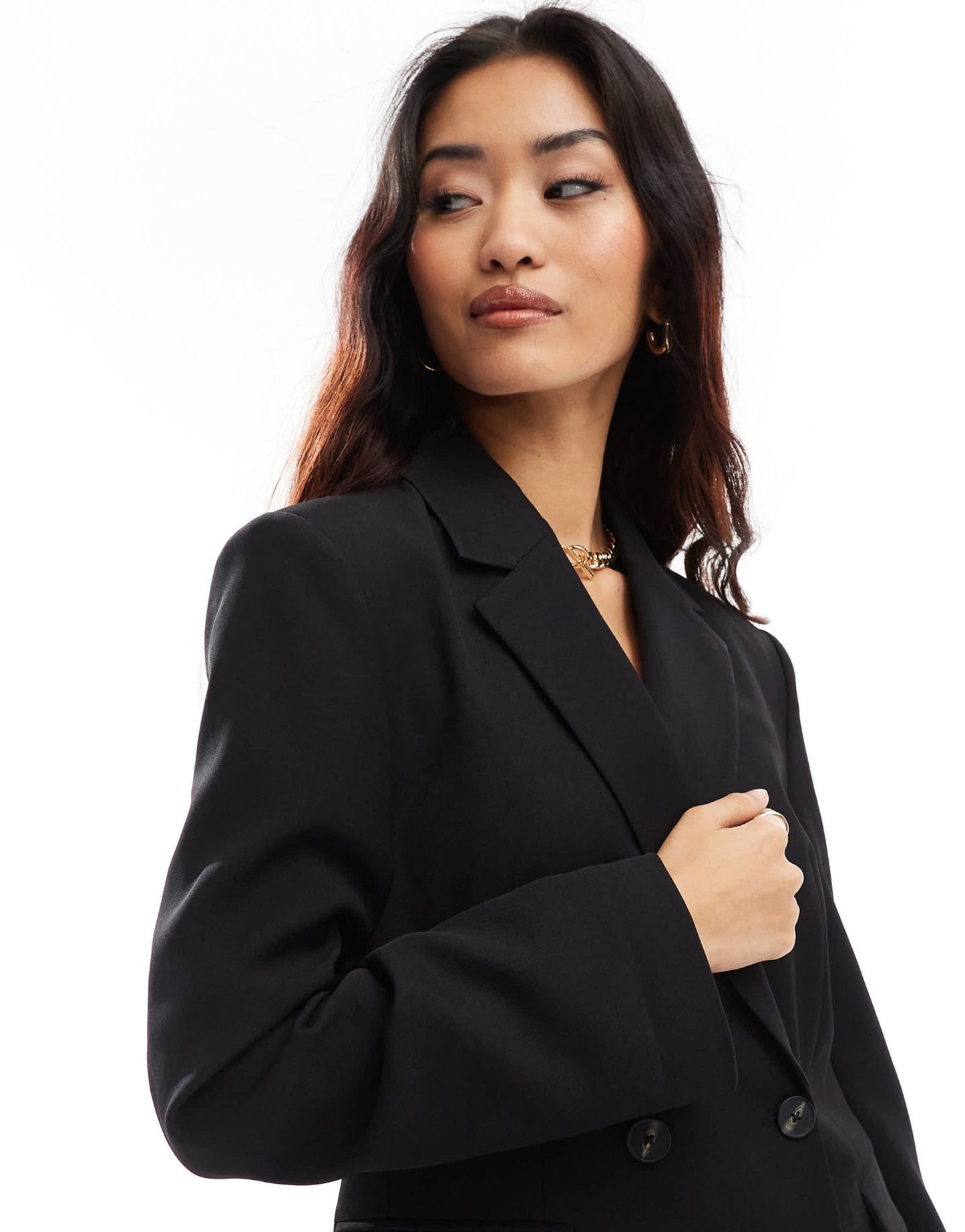 Stradivarius fitted blazer in black - ASOS Sample Sale