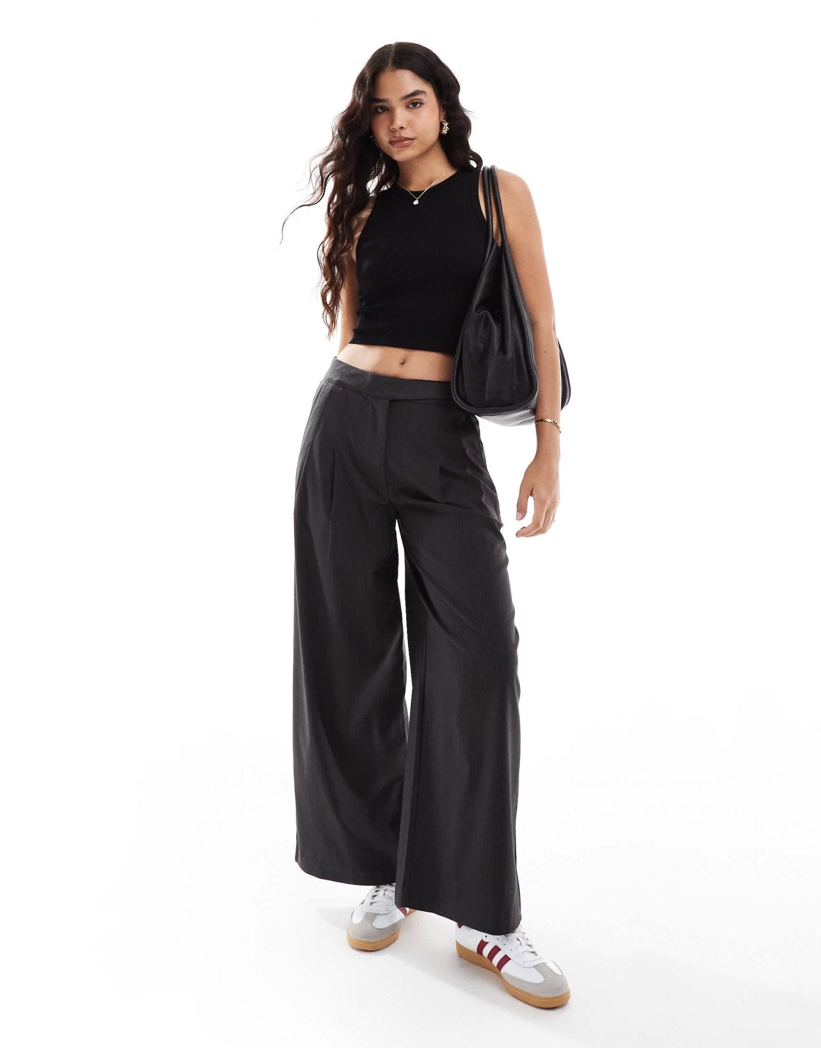 Stradivarius high neck seamless ribbed vest top in black - ASOS Sample Sale