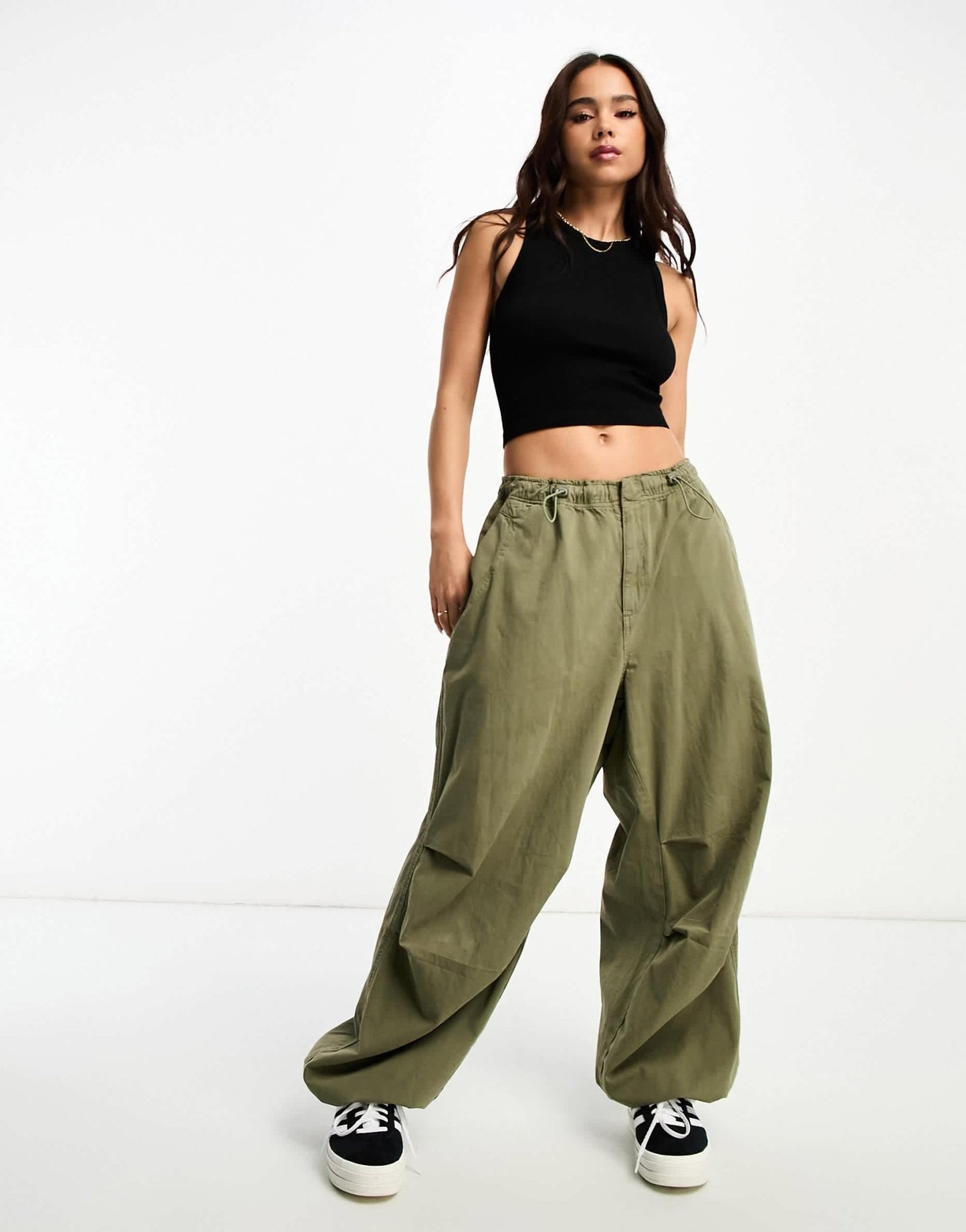 Stradivarius high neck seamless ribbed vest top in black - ASOS Sample Sale