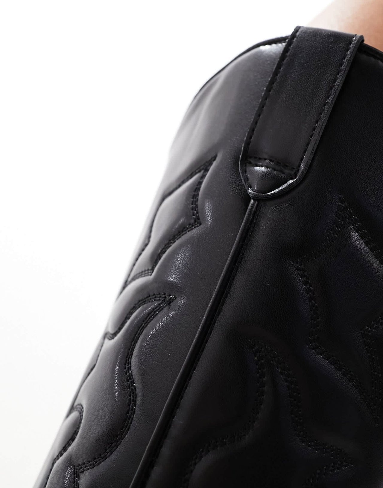 Stradivarius knee high western boot in black - ASOS Sample Sale