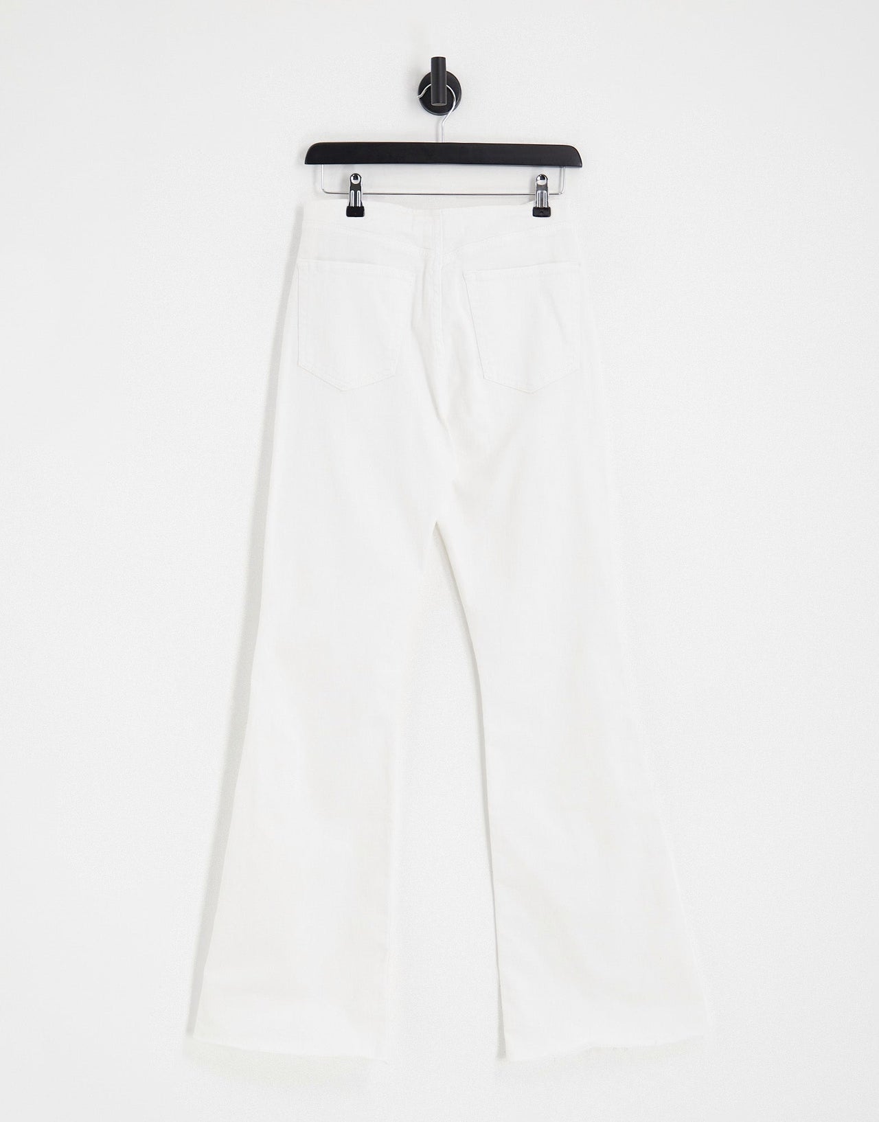 Stradivarius lace up flare jean in white - ASOS Sample Sale
